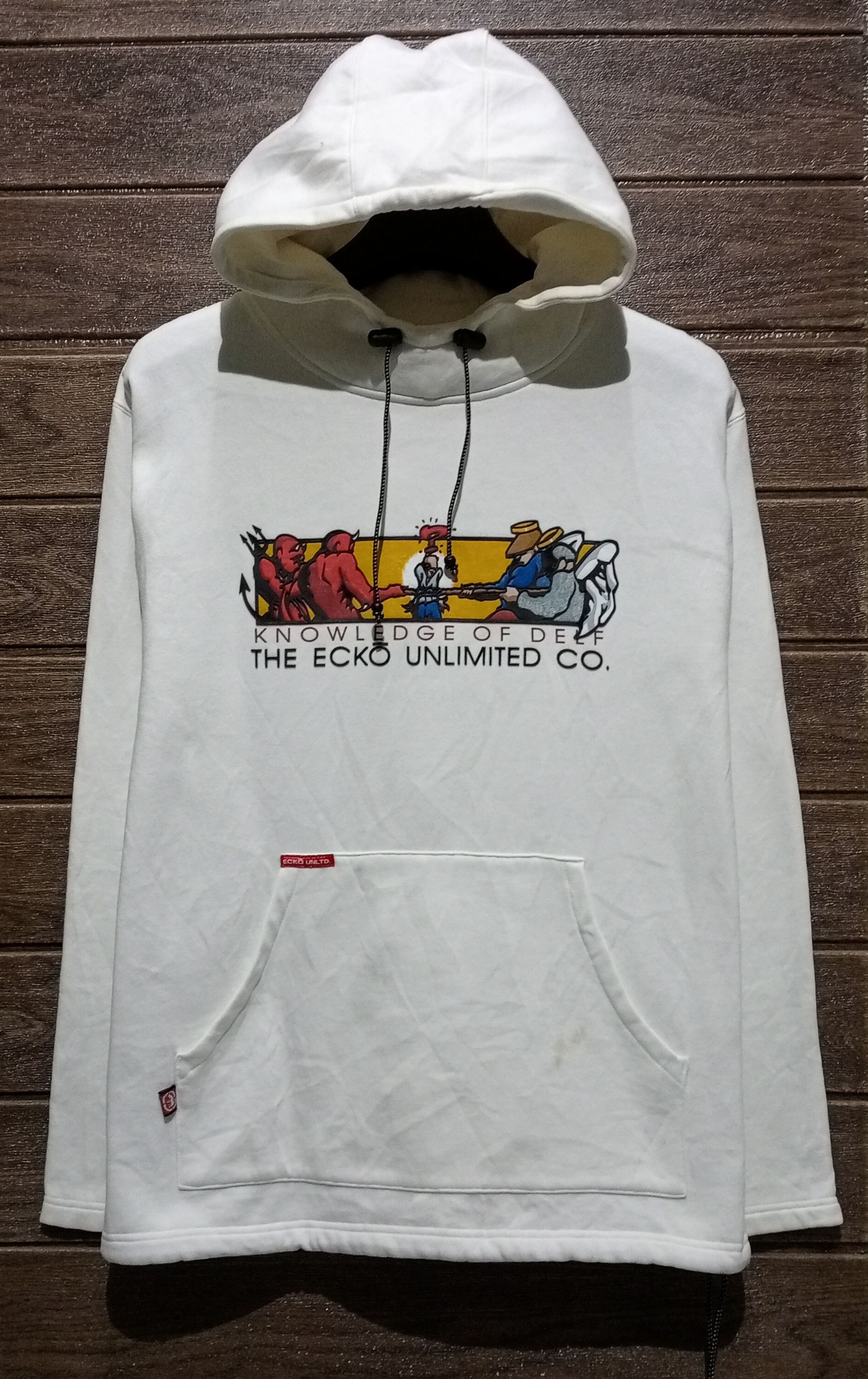 Ecko Unltd. Vintage Ecko Unltd Knowledge of Delf Pullover Hoodie. Size US XL / EU 56 / 4 - 1 Thumbnail