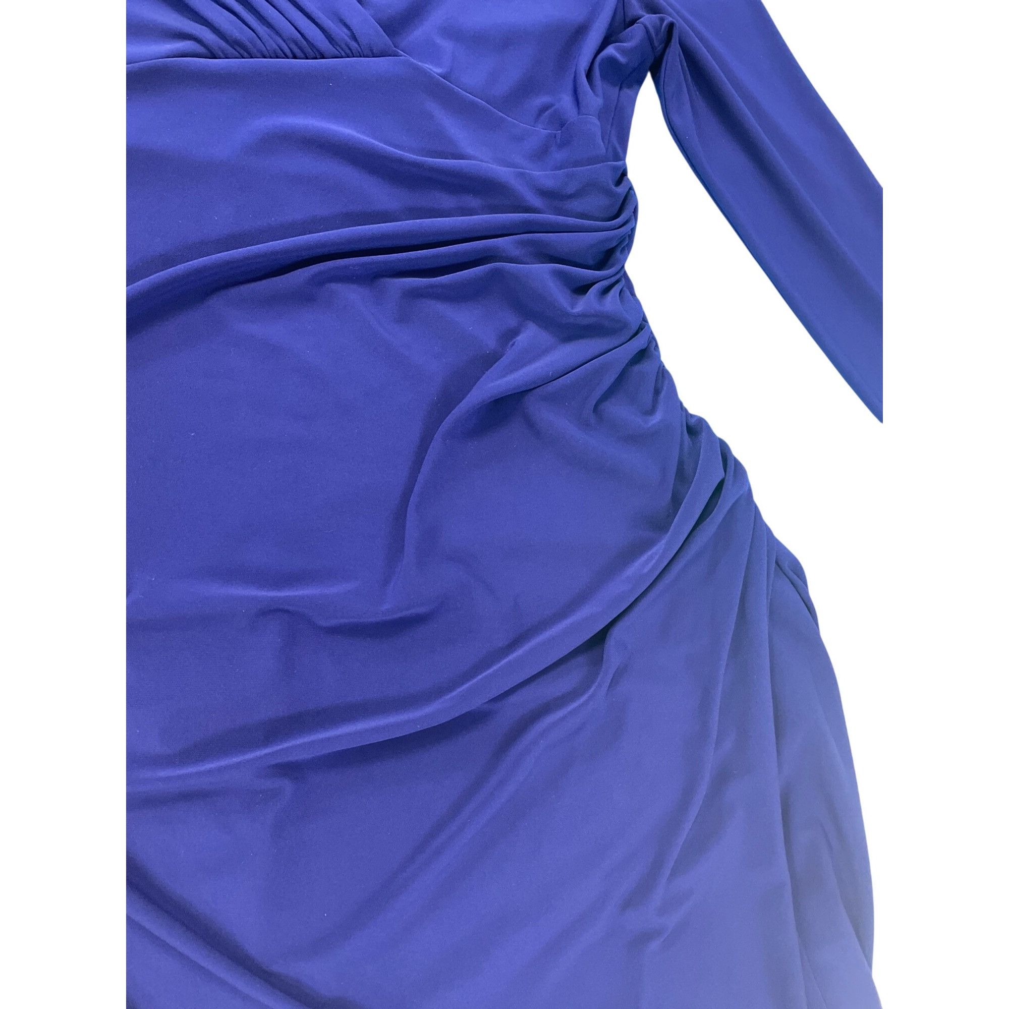 Lauren Ralph Lauren Lauren Ralph Lauren Womens blue v neck poly elast maxi Sleev Size XL / US 12-14 / IT 48-50 - 3 Thumbnail