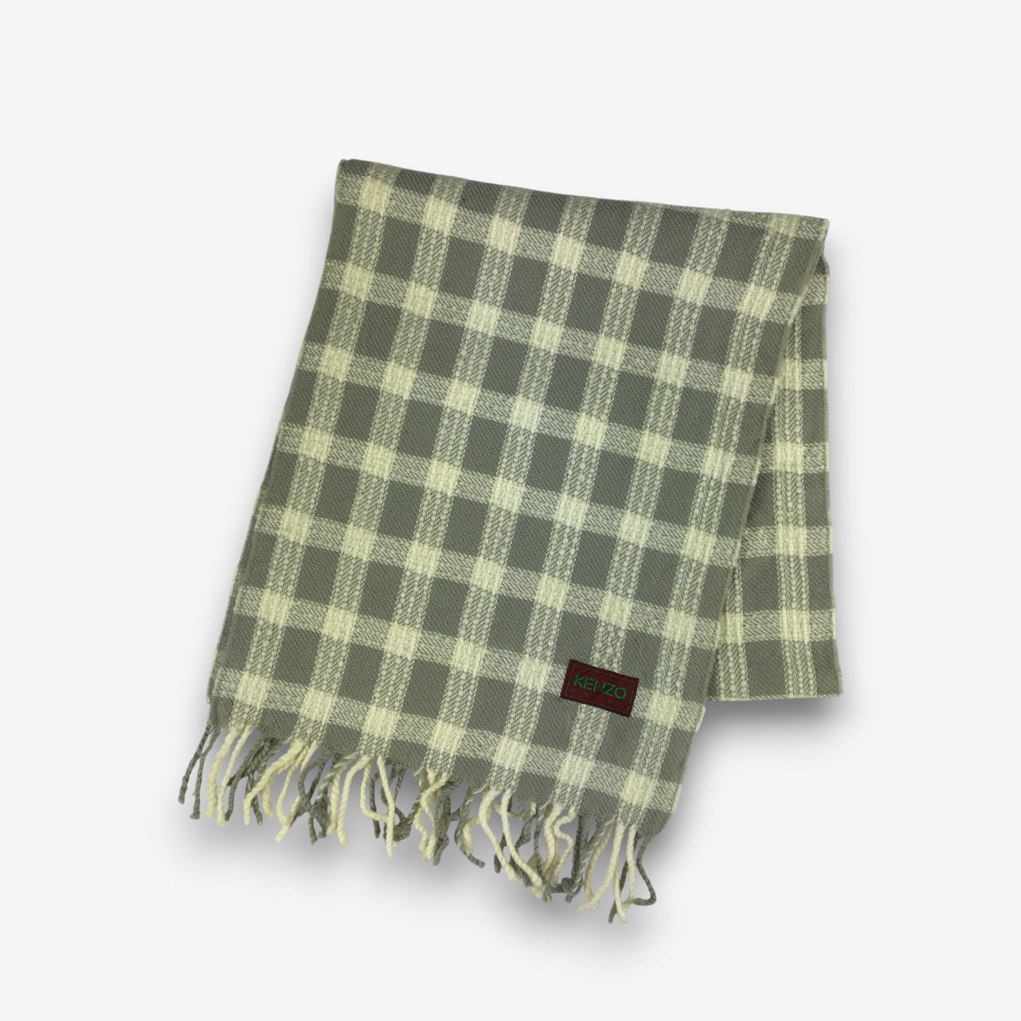 Kenzo Vintage Kenzo Scarf Muffler Plaid Wool Winter Scarves Size ONE SIZE - 1 Thumbnail