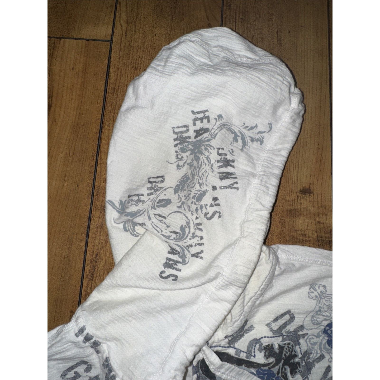 DKNY × Vintage Vintage DKNY Jeans Full Zip Hoodie White L Gothic Y2K Size US L / EU 52-54 / 3 - 5 Thumbnail
