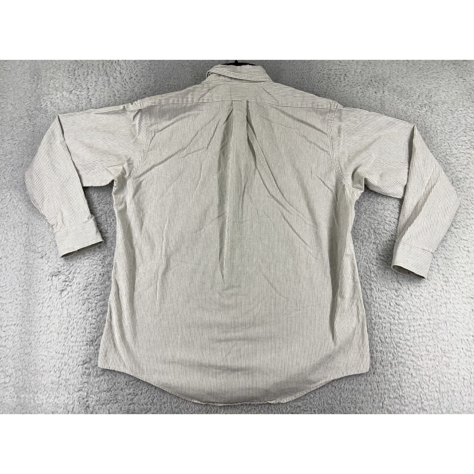Vintage Skeets Shirt Mens XL Gray Striped Button-Up Cotton Pocket Size US XL / EU 56 / 4 - 2 Thumbnail