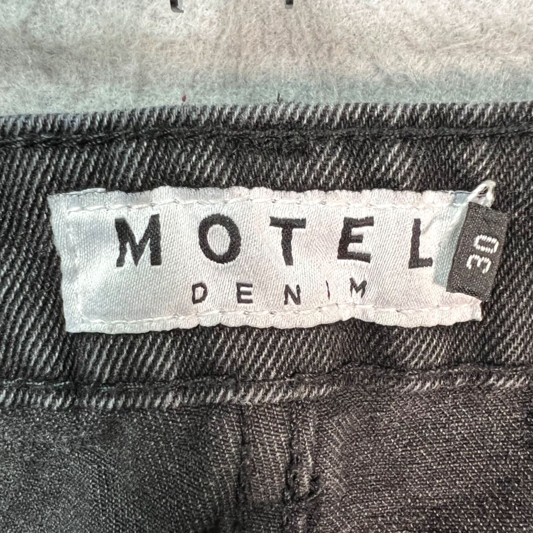 Vintage Motel Denim Womens 30 Black High-Waisted Straight-Leg Jeans 100% Cotton Size 30" / US 8 / IT 44 - 3 Thumbnail