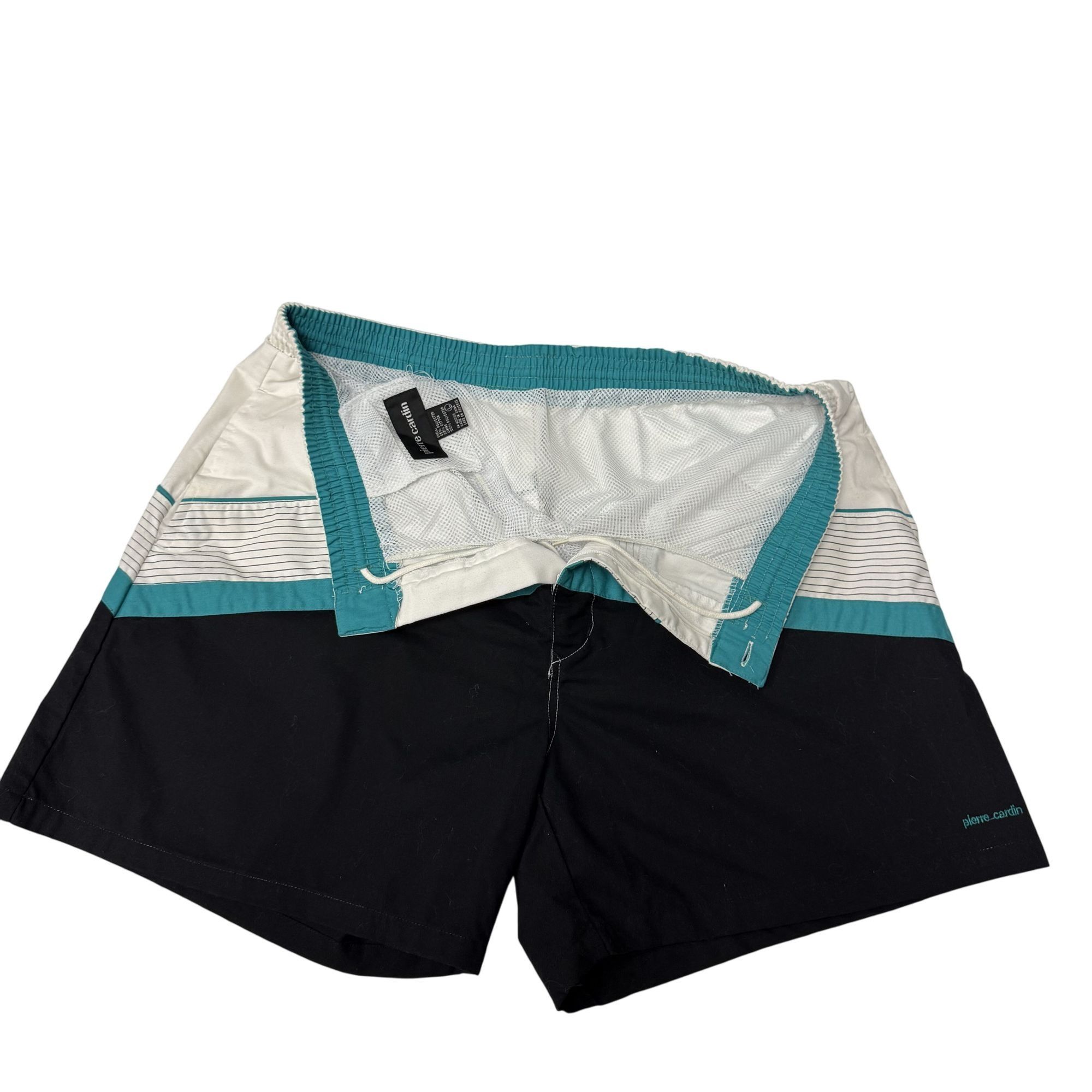 Pierre Cardin Vtg Pierre Cardin Men's Black White COLOR BLOCK Swim Trunks Size US 34 / EU 50 - 4 Thumbnail