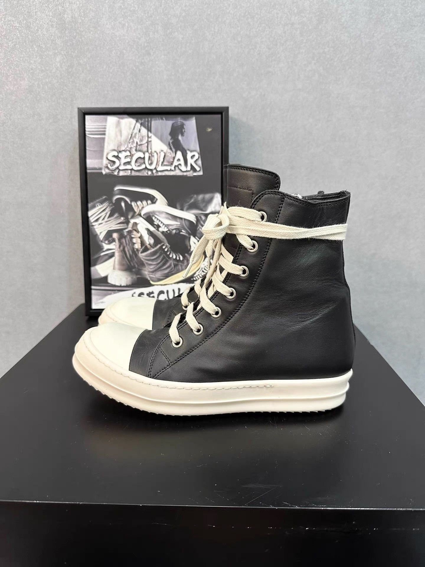 Rick Owens Rick Owens Mainline Leather "Big Converse" K34 Size US 6 / IT 36 - 2 Thumbnail