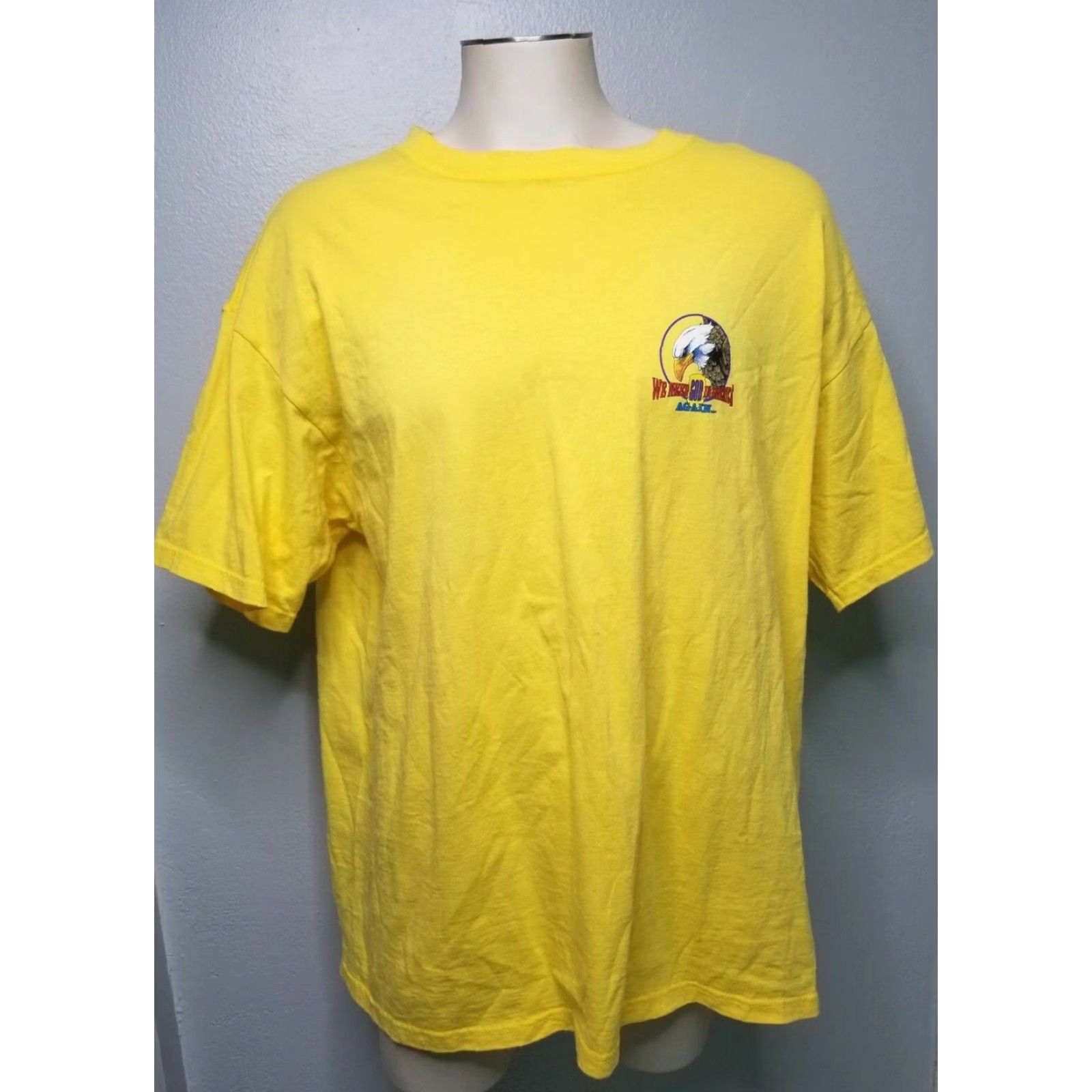 Vintage VINTAGE Mens XL We Need God In America Again Eagle T Shirt Double Sided Size US L / EU 52-54 / 3 - 2 Thumbnail