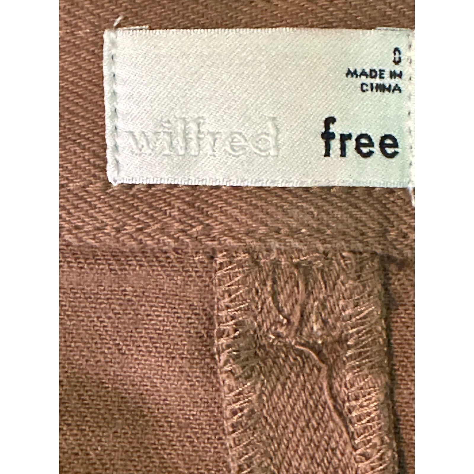 Aritzia Wilfred Free brown denim mini skirt size 0 Size 25" / US 0 / IT 36 - 3 Thumbnail