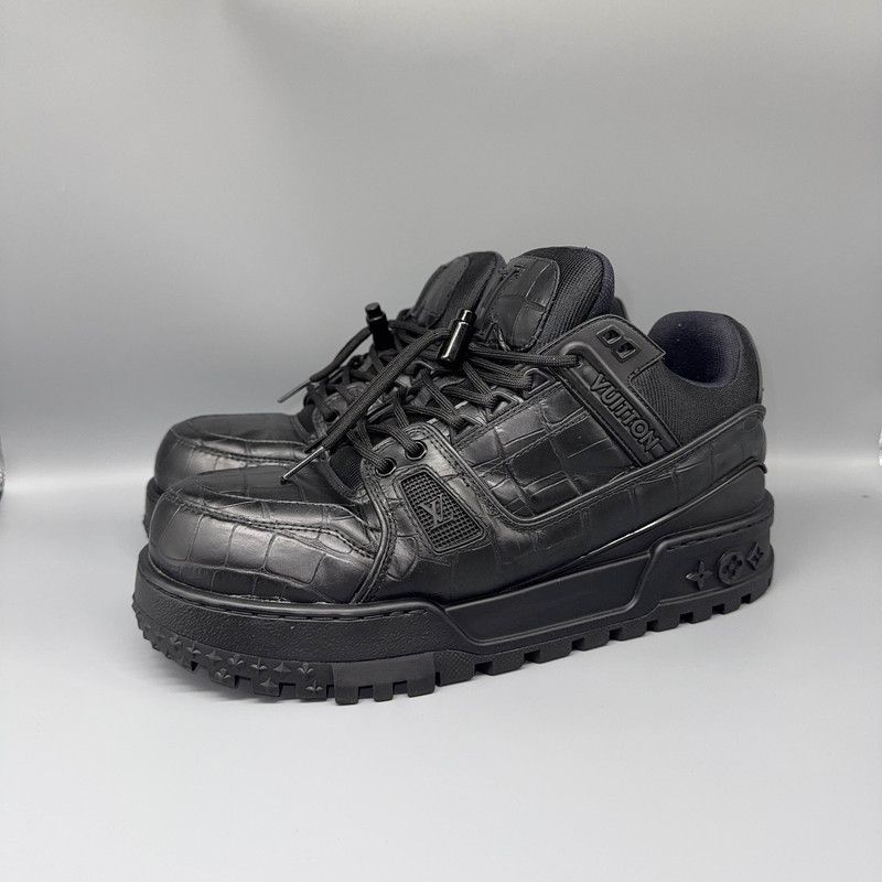 Louis Vuitton Louis Vuitton Trainer Maxi Black Sneakers 0079 Size US 8 / EU 41 - 1 Thumbnail