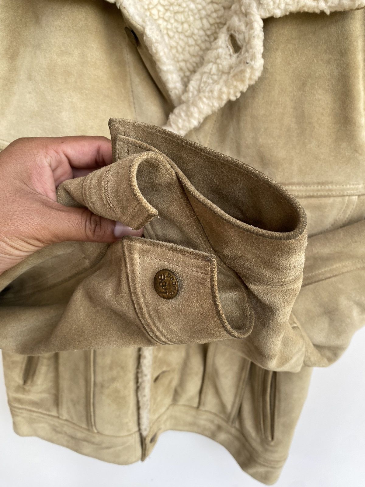 Lee ✅️Vtg Storm Rider Lee Suede Leather Jacket Size US S / EU 44-46 / 1 - 9 Thumbnail