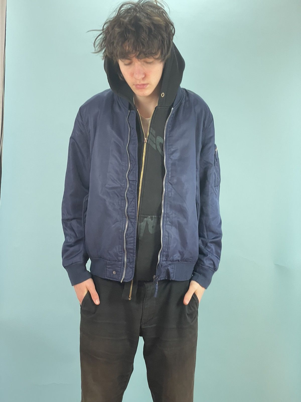 Vintage Vintage Flight jacket militairy Bomber Jacket MA1 Size US M / EU 48-50 / 2 - 2 Thumbnail