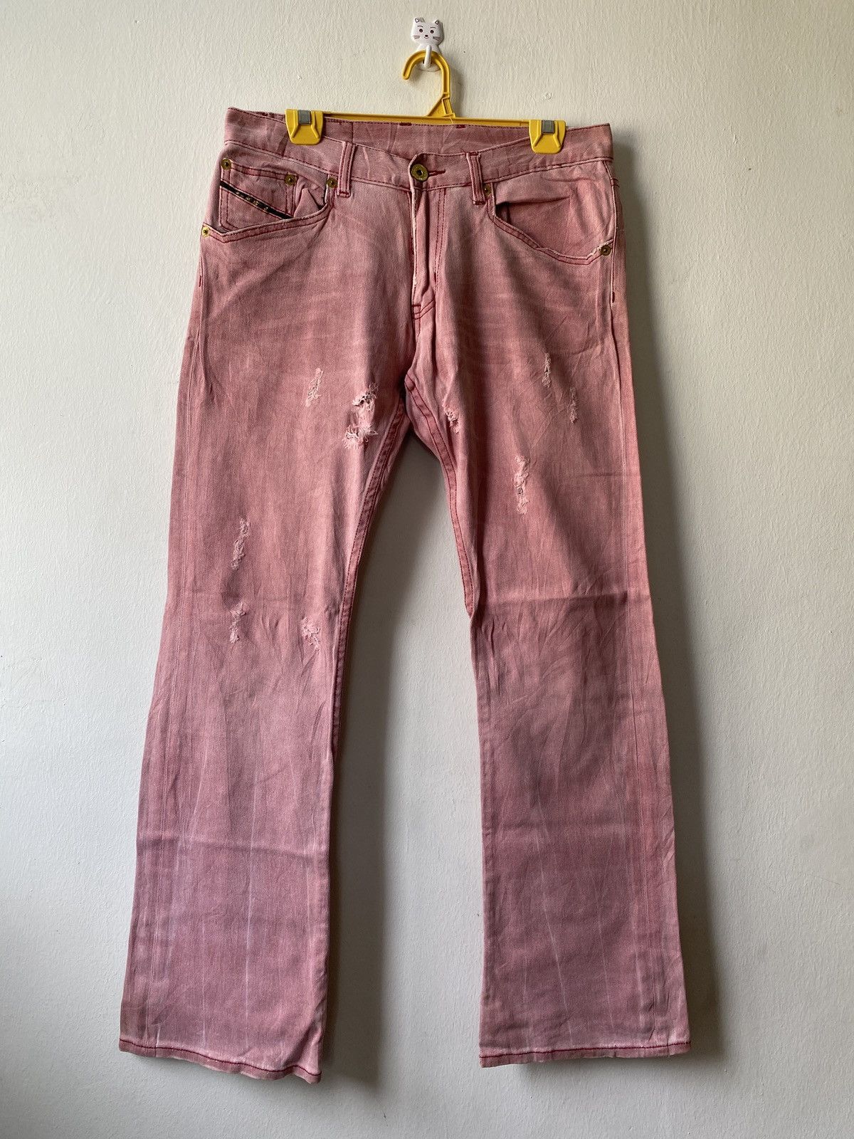 Japanese Brand Apestein Flare Distressed Denim