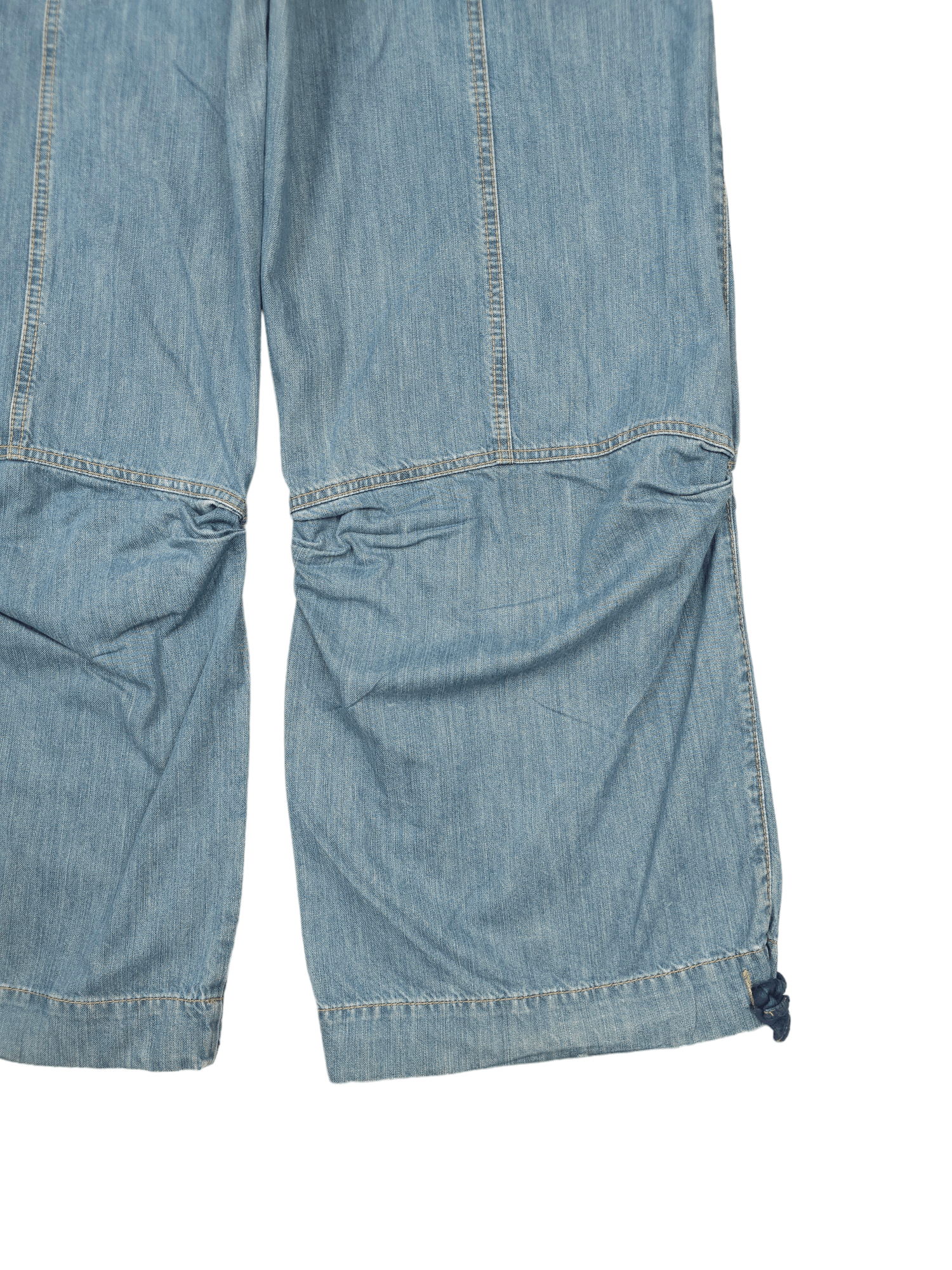 Japanese Brand × Vintage 💎 38/32 Crazy Y2K Baggy Cargo Oversized Denim Jeans Size US 38 / EU 54 - 12 Thumbnail
