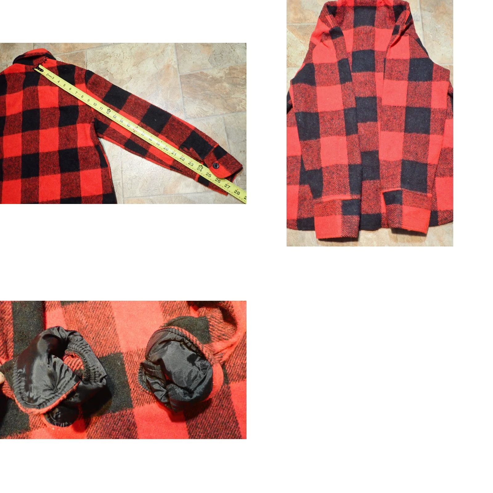 Vintage VINTAGE Red Black Buffalo Plaid Wool CPO Shirt Jacket Mens XS Womens Sm Cotton? Size XS / US 0-2 / IT 36-38 - 10 Thumbnail