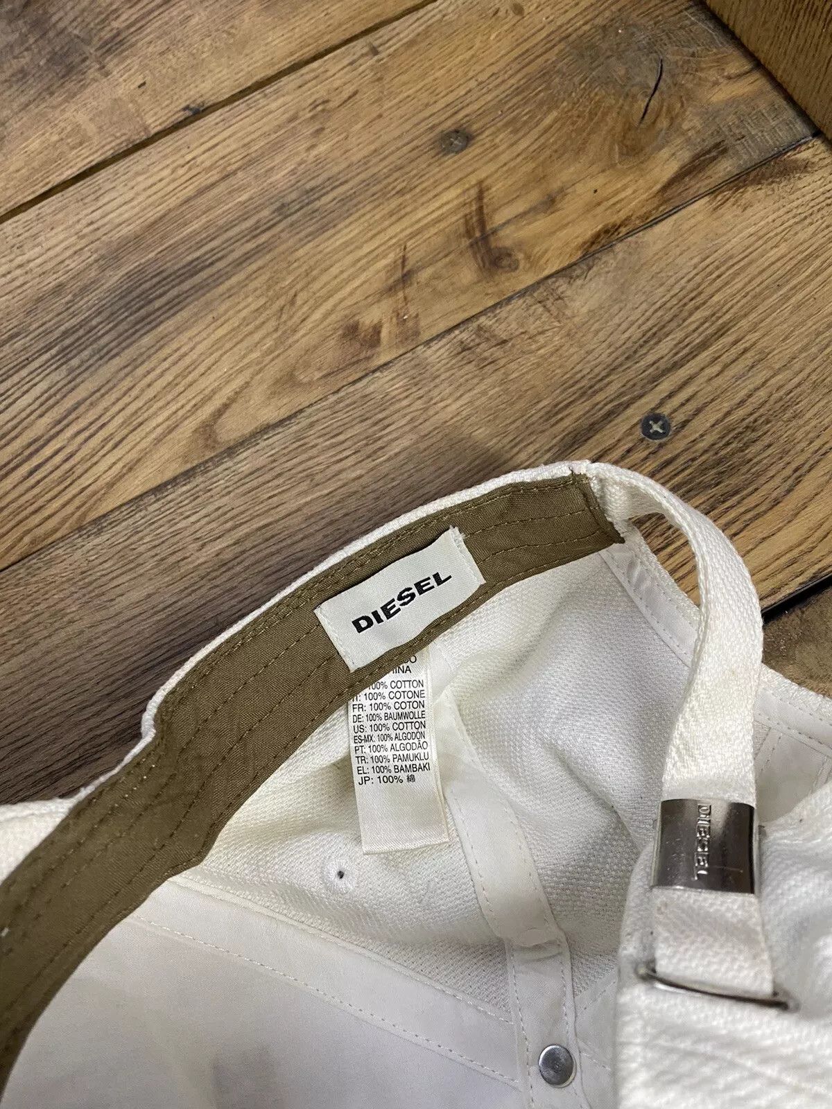 Diesel Diesel Vintage Cap White Size ONE SIZE - 4 Thumbnail