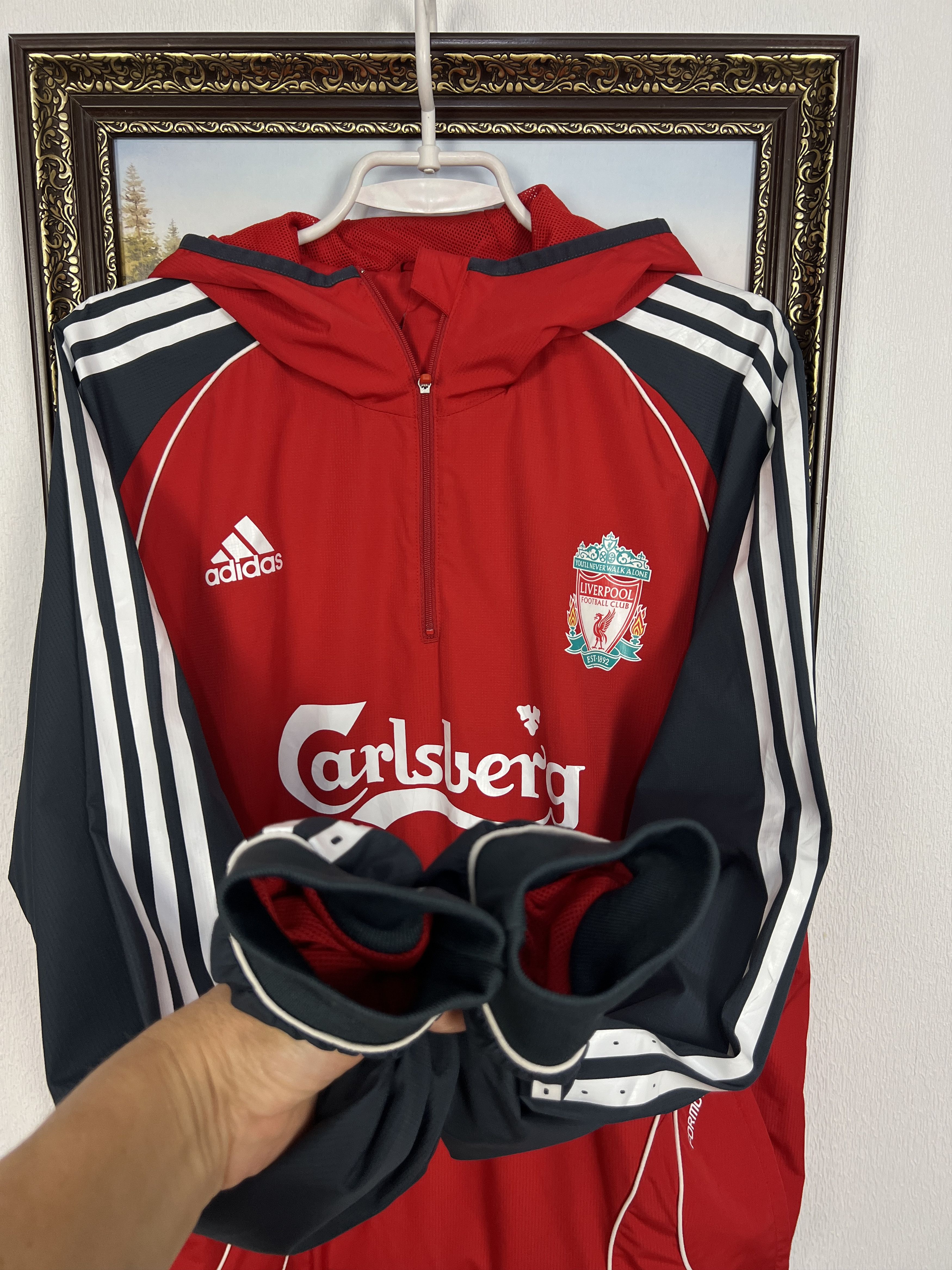 Adidas Vintage Adidas Liverpool Football Train Jacket Soccer Size US L / EU 52-54 / 3 - 8 Thumbnail