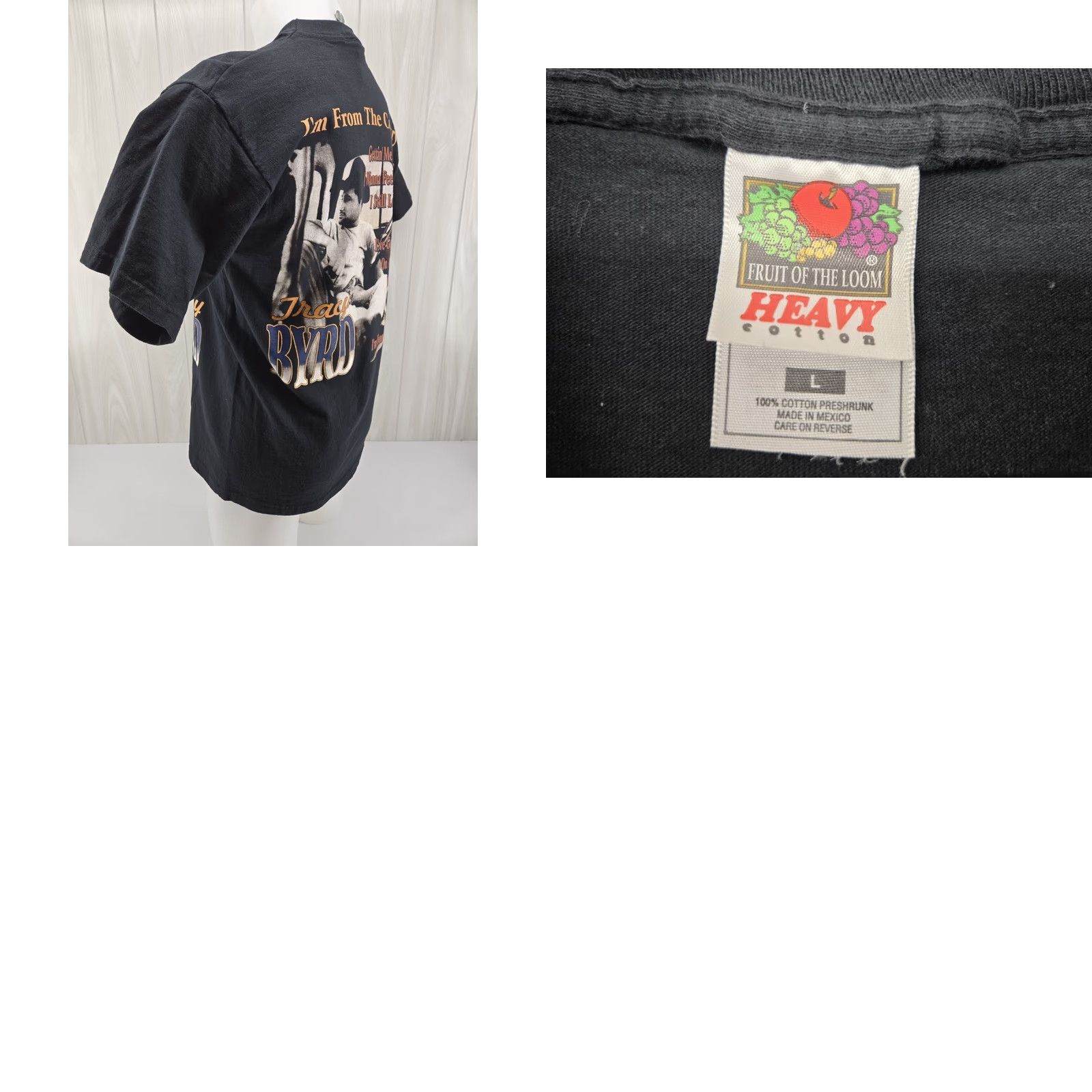 Fruit Of The Loom VINTAGE Tracy Byrd 1998 “I’m From The Country” T Shirt Mens L Black Cotton Logo 90s Tour Mens Size US L / EU 52-54 / 3 - 9 Thumbnail