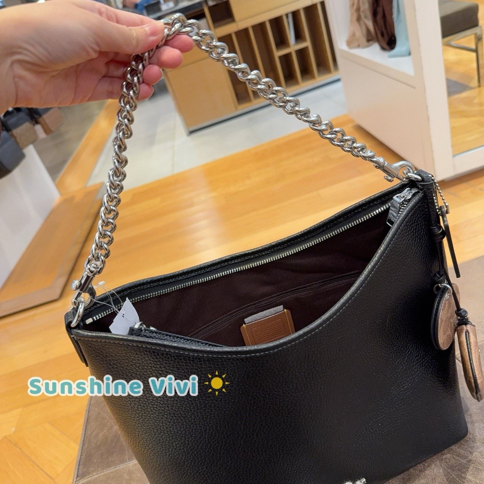 Coach NWT Coach Laurel Large Shoulder Bag Mirror Charm Pouch CBI93 Size ONE SIZE - 10 Thumbnail