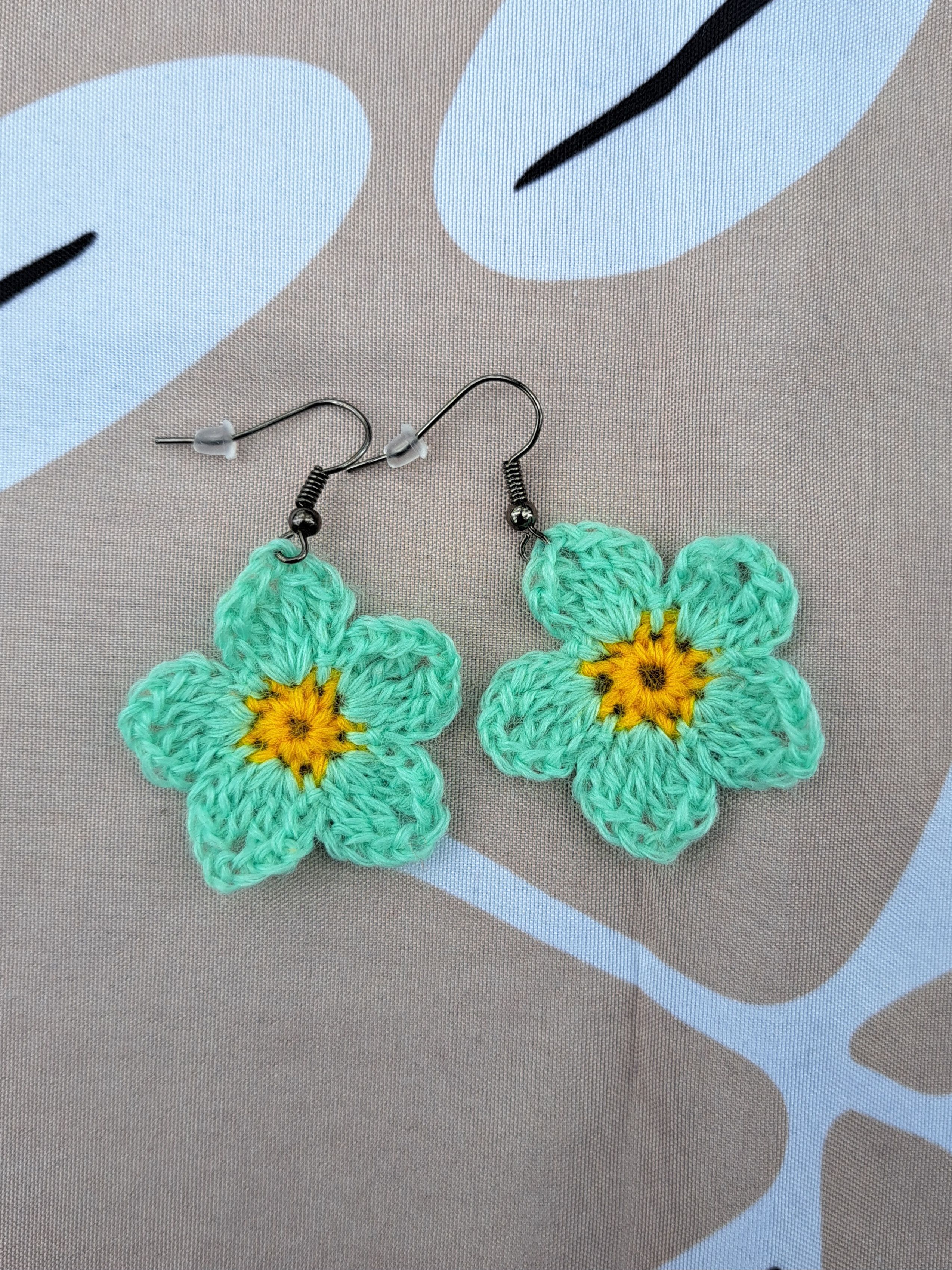 Handmade Crochet flower earrings Size ONE SIZE - 1 Preview