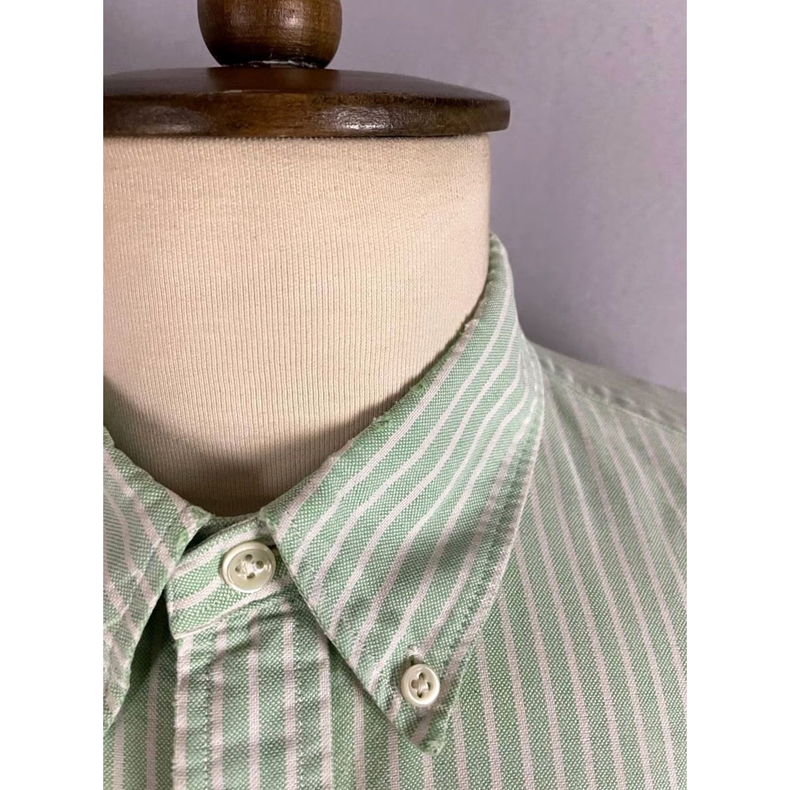 Polo Ralph Lauren Polo By Ralph Lauren Mens Button Down Shirt 2XL Green Striped Slim-Fit Shirt Size US XXL / EU 58 / 5 - 6 Thumbnail