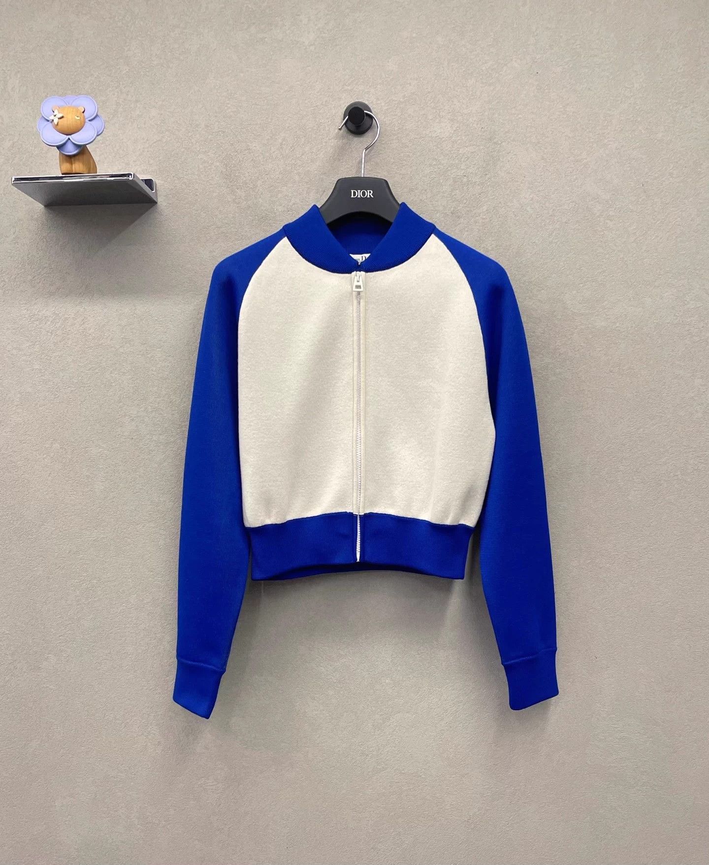 Dior DIOR Blue & White Colorblock Short Jacket Size 40 Size S / US 4 / IT 40 - 1 Thumbnail