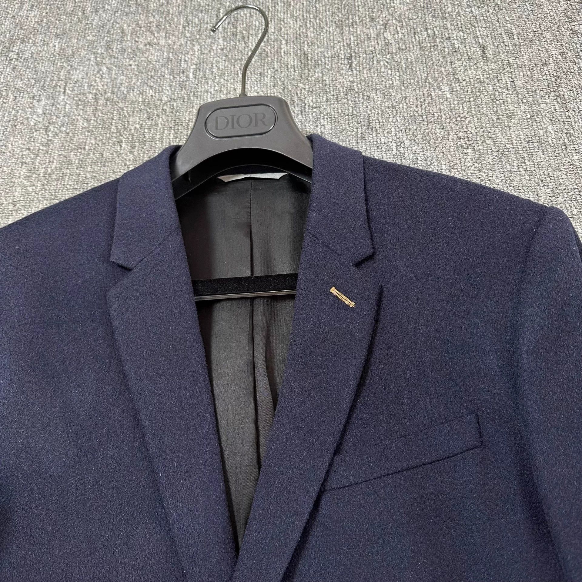 Dior Dior Navy Camel Hair Blazer w/ Denim Trim 50 Size 50S - 2 Thumbnail