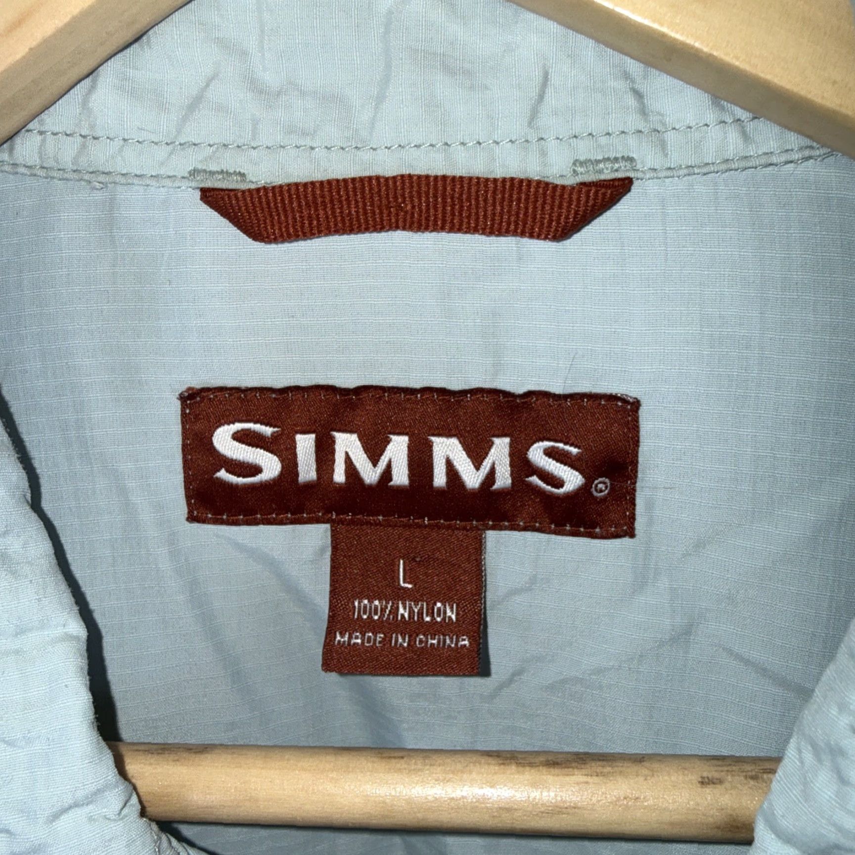 Vintage Simms Blue Button Fishing Shirt Mens Size L Size US L / EU 52-54 / 3 - 3 Thumbnail