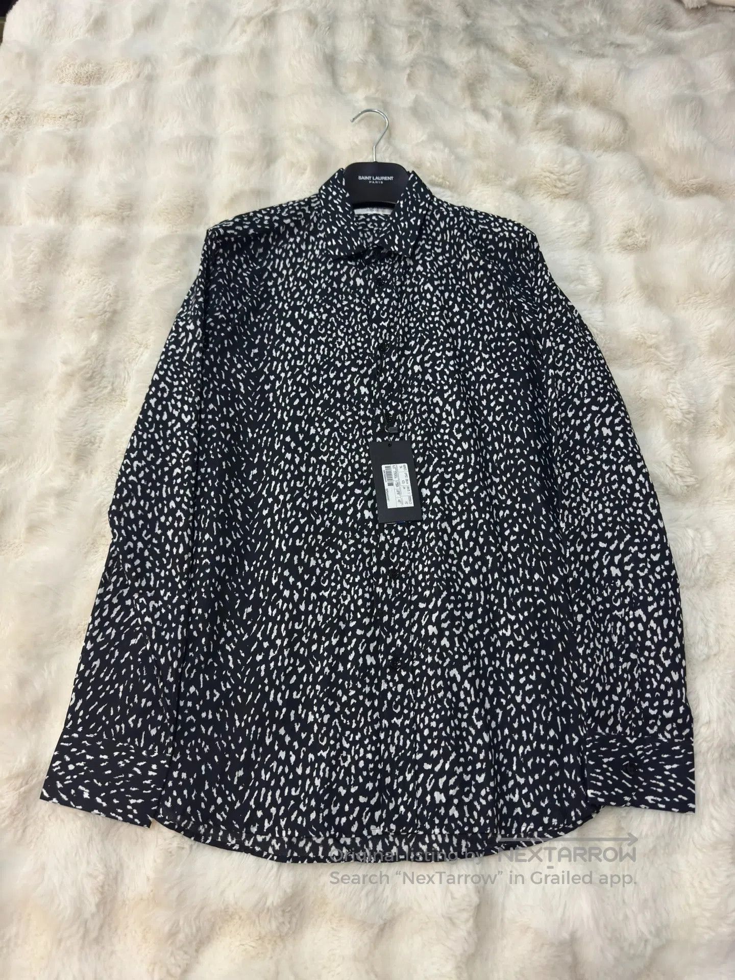 Saint Laurent Paris Saint Laurent Paris Black Leopard Print Shirt| Size S / US 4 / IT 40 - 1 Thumbnail