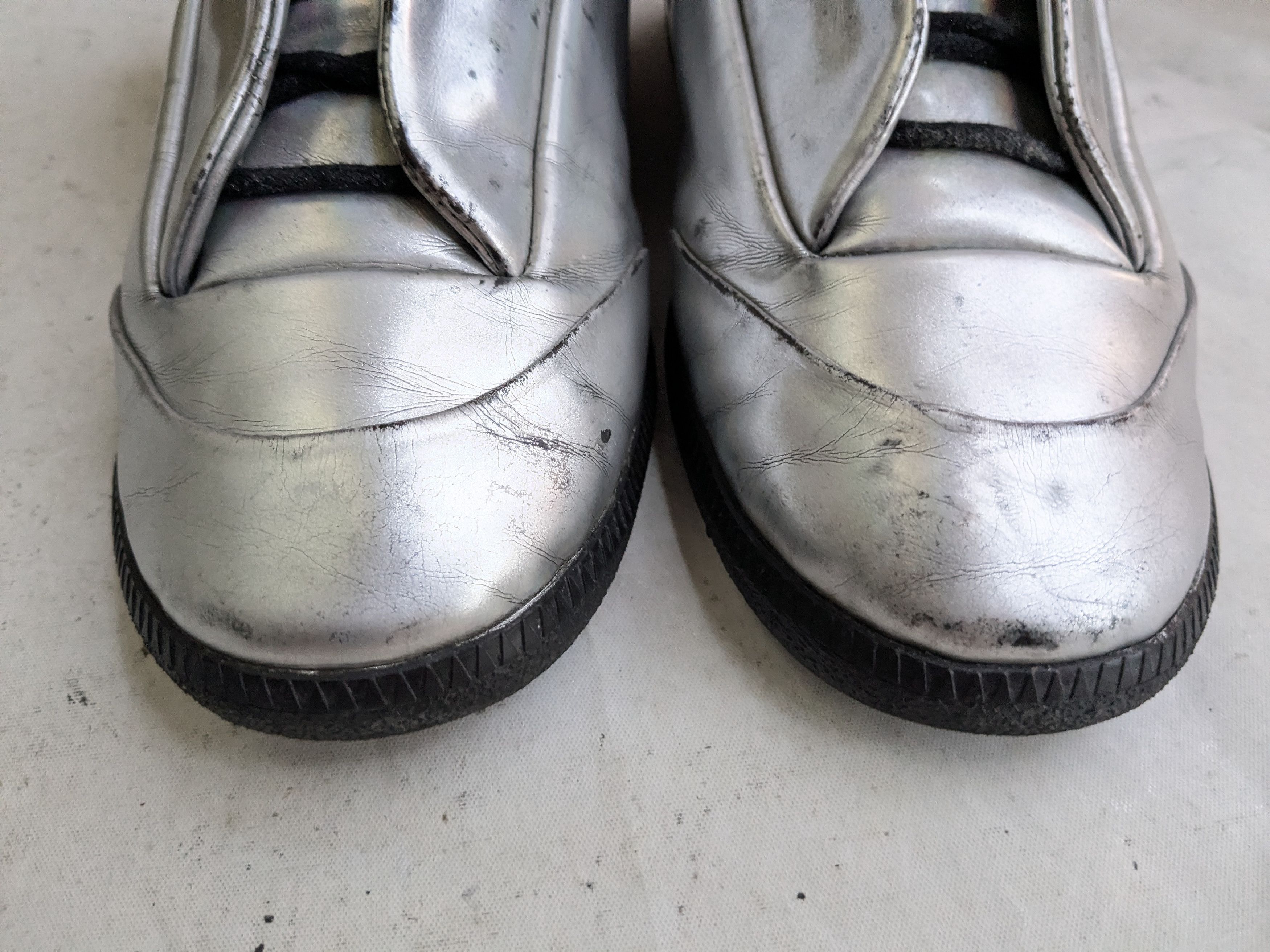 Maison Margiela Maison Margiela Future Silver Black 11 44 Leather High Tops Size US 11 / EU 44 - 2 Thumbnail