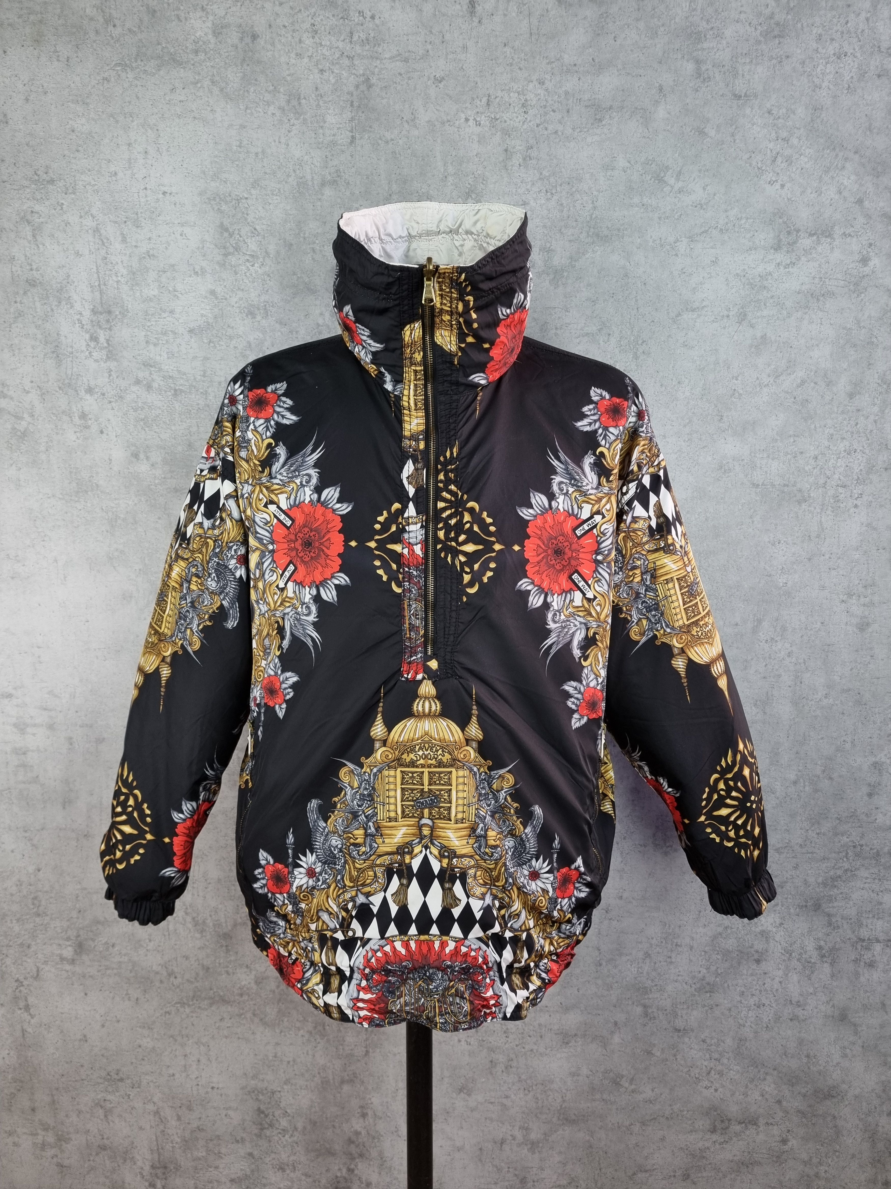 Japanese Brand 80s Stairway to Heaven 2 side Anorak jacket VERSACE style Size US L / EU 52-54 / 3 - 2 Thumbnail