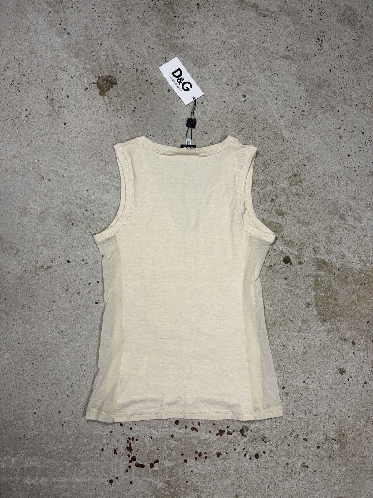 Dolce & Gabbana Vintage 2000s Dolce & Gabbana Freedom Tank Top T Shirt Mesh Size M / US 6-8 / IT 42-44 - 2 Thumbnail