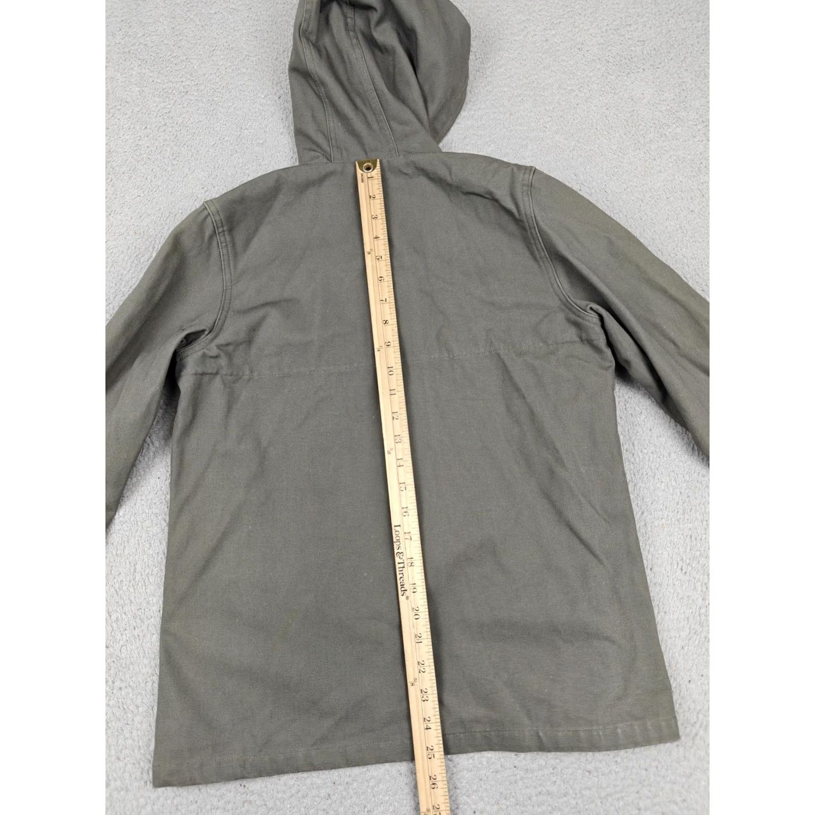 Marine Layer VINTAGE Marine Layer Jacket Womens M Green Hooded Cotton Canvas Lined Anorak USA Size M / US 6-8 / IT 42-44 - 4 Thumbnail