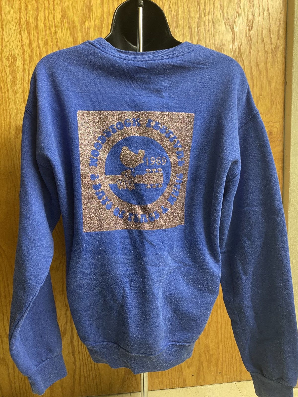 Fruit Of The Loom Blue Woodstock Longsleeve Size M / US 6-8 / IT 42-44 - 4 Thumbnail