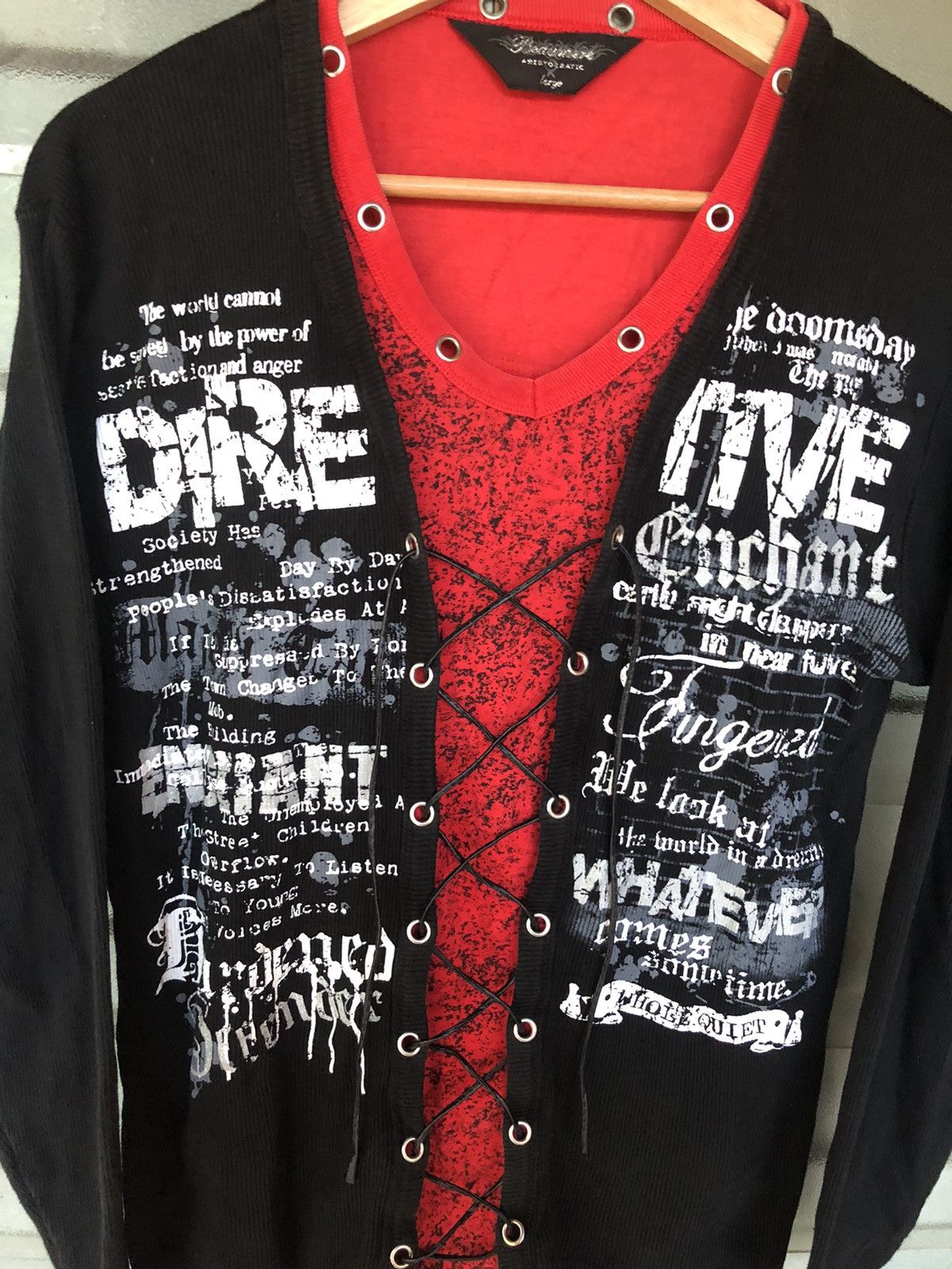 Japanese Brand Vintage Japanese Brand Punk Design Shirt Tee Size US L / EU 52-54 / 3 - 7 Thumbnail