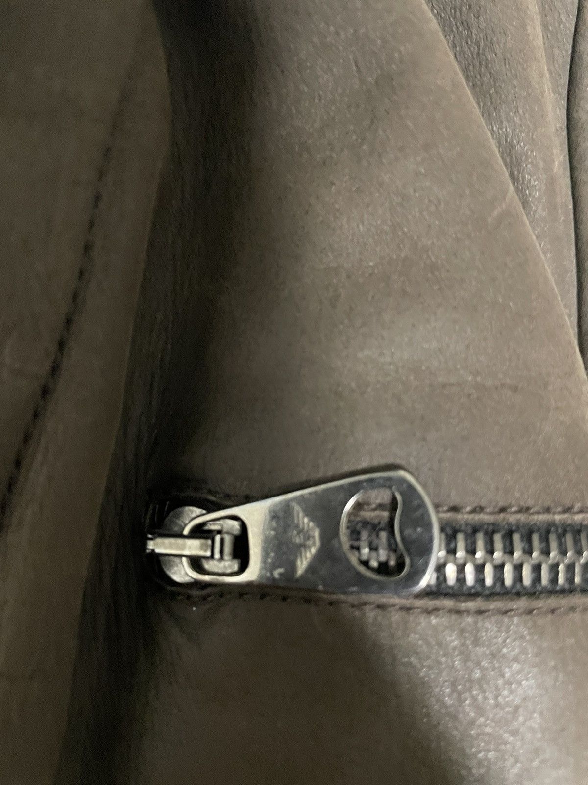 Armani Collezioni × Vintage RARE ARMANI CROPPED LEATHER JACKET Size US M / EU 48-50 / 2 - 5 Thumbnail