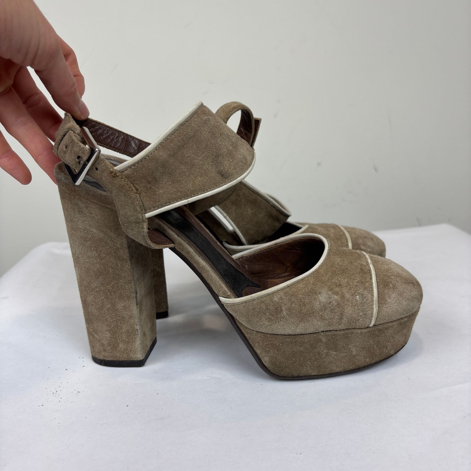 Japanese Brand × Marni Marni Suede Brown Heel Clogs Shoes Women's 40 US 10 Size US 10 / IT 40 - 3 Thumbnail