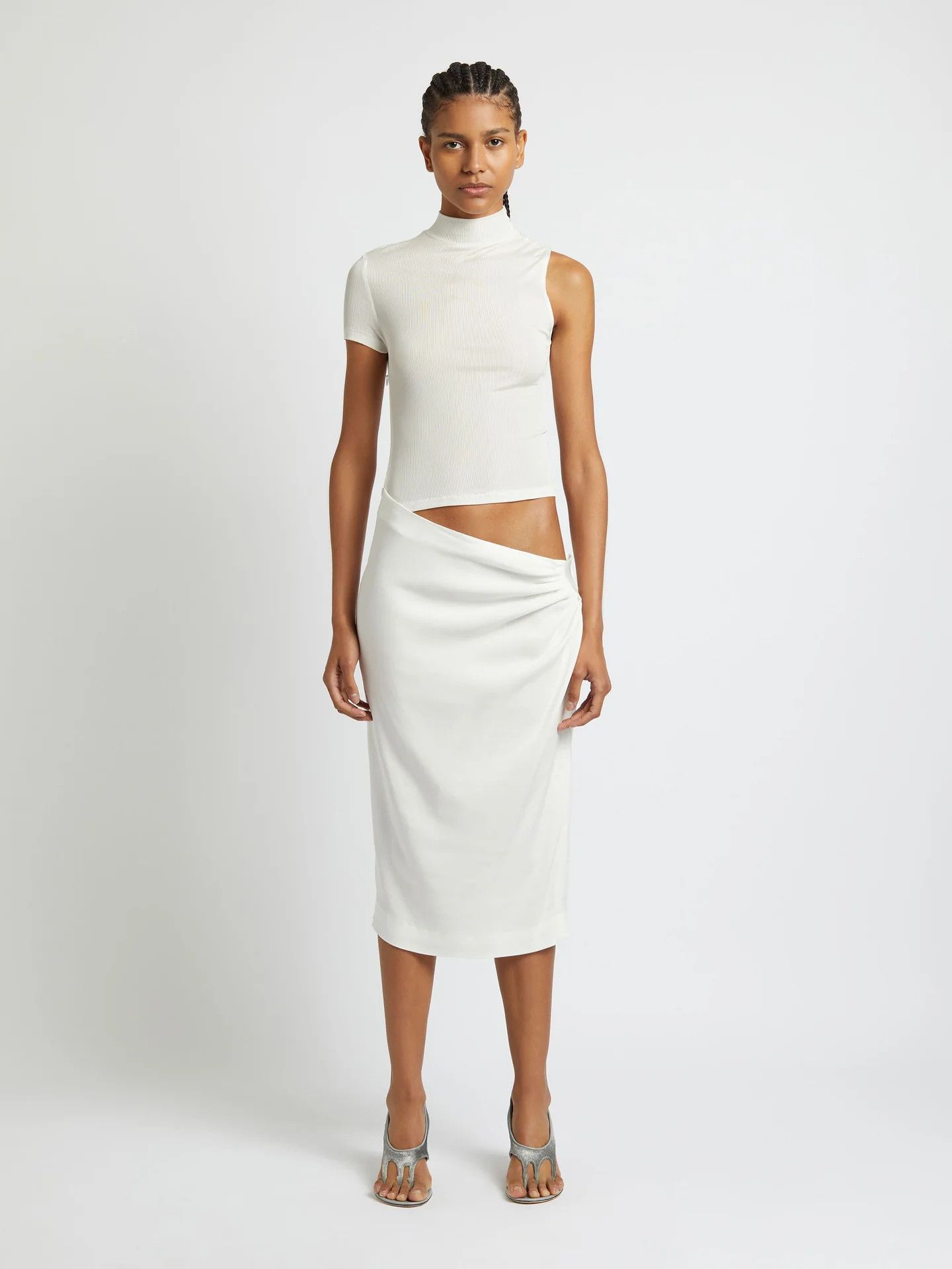 Christopher Esber o1mle1224 Fusion Tee Dress in white Size M / US 6-8 / IT 42-44 - 2 Thumbnail