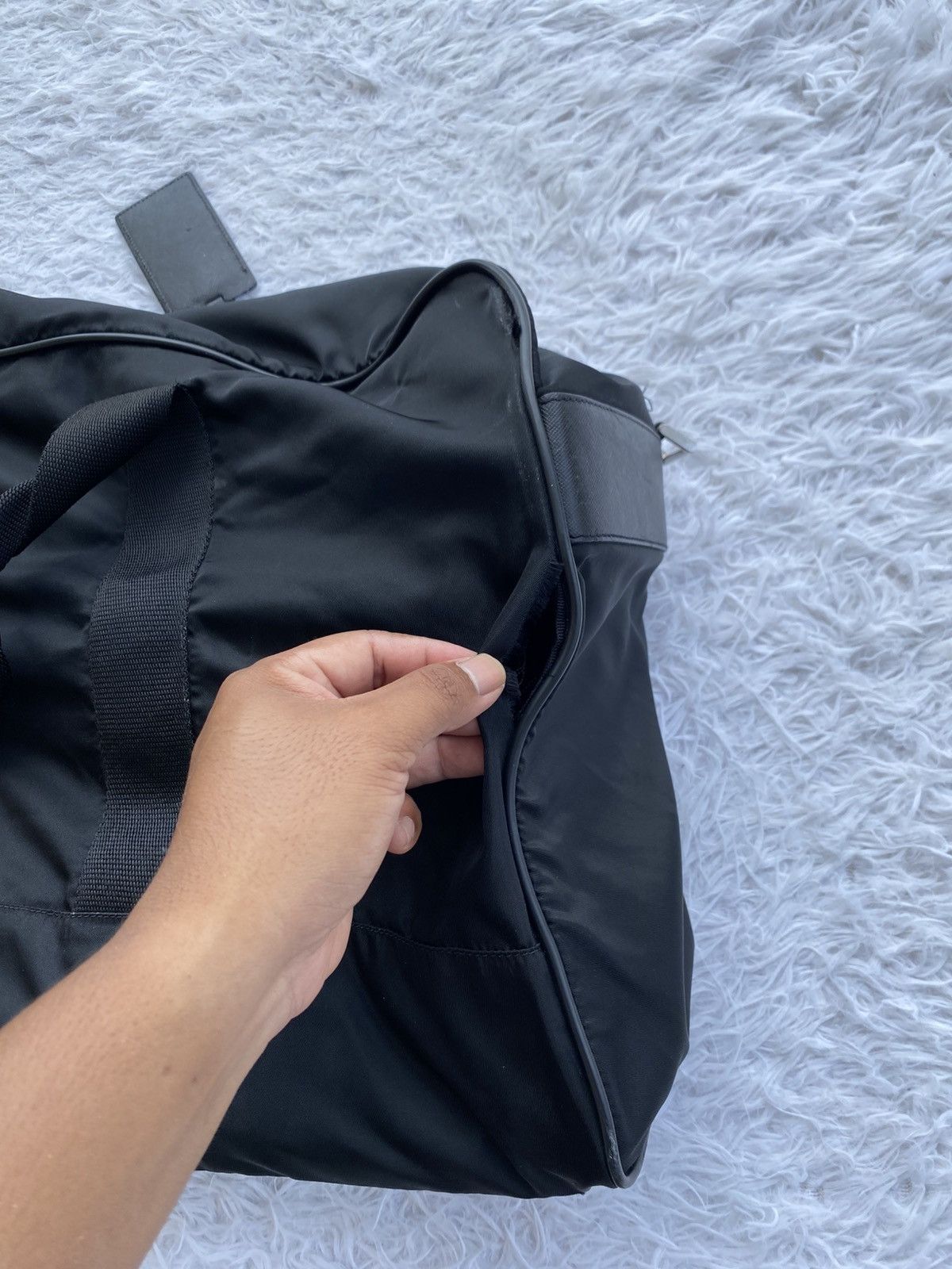 Prada PRADA Duffle Travel Carry Handbag Shoulder Bag Black Nylon Size ONE SIZE - 23 Thumbnail
