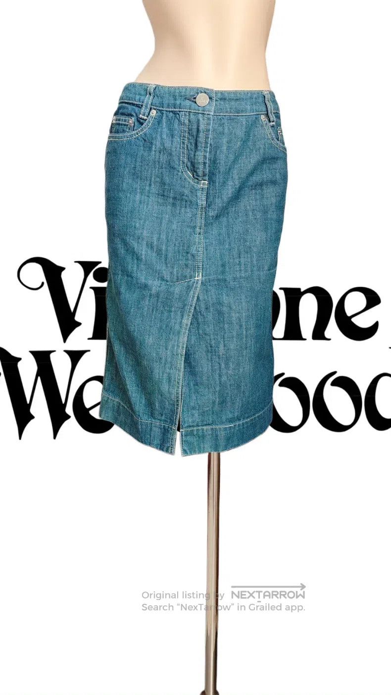 Vivienne Westwood Vivienne Westwood size 2 Denim silver button skirt Size 23" - 1 Thumbnail