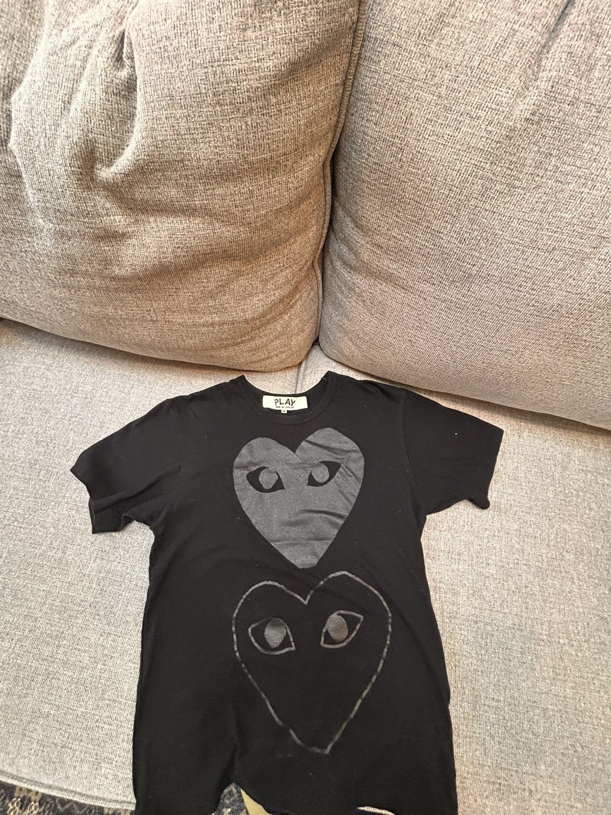 Comme des Garcons PLAY Comme des garçons play heart tee black Size US M / EU 48-50 / 2 - 2 Thumbnail