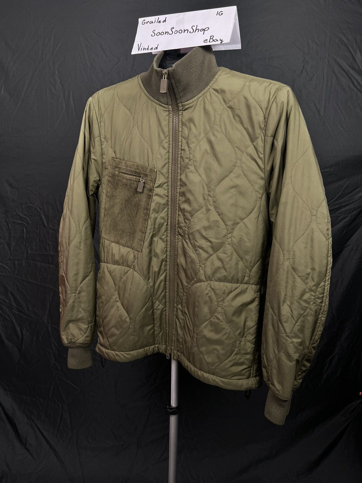 Aspesi Aspesi Men’s Nylon Quilted Jacket Olive Thermore Insulated Size US S / EU 44-46 / 1 - 2 Thumbnail