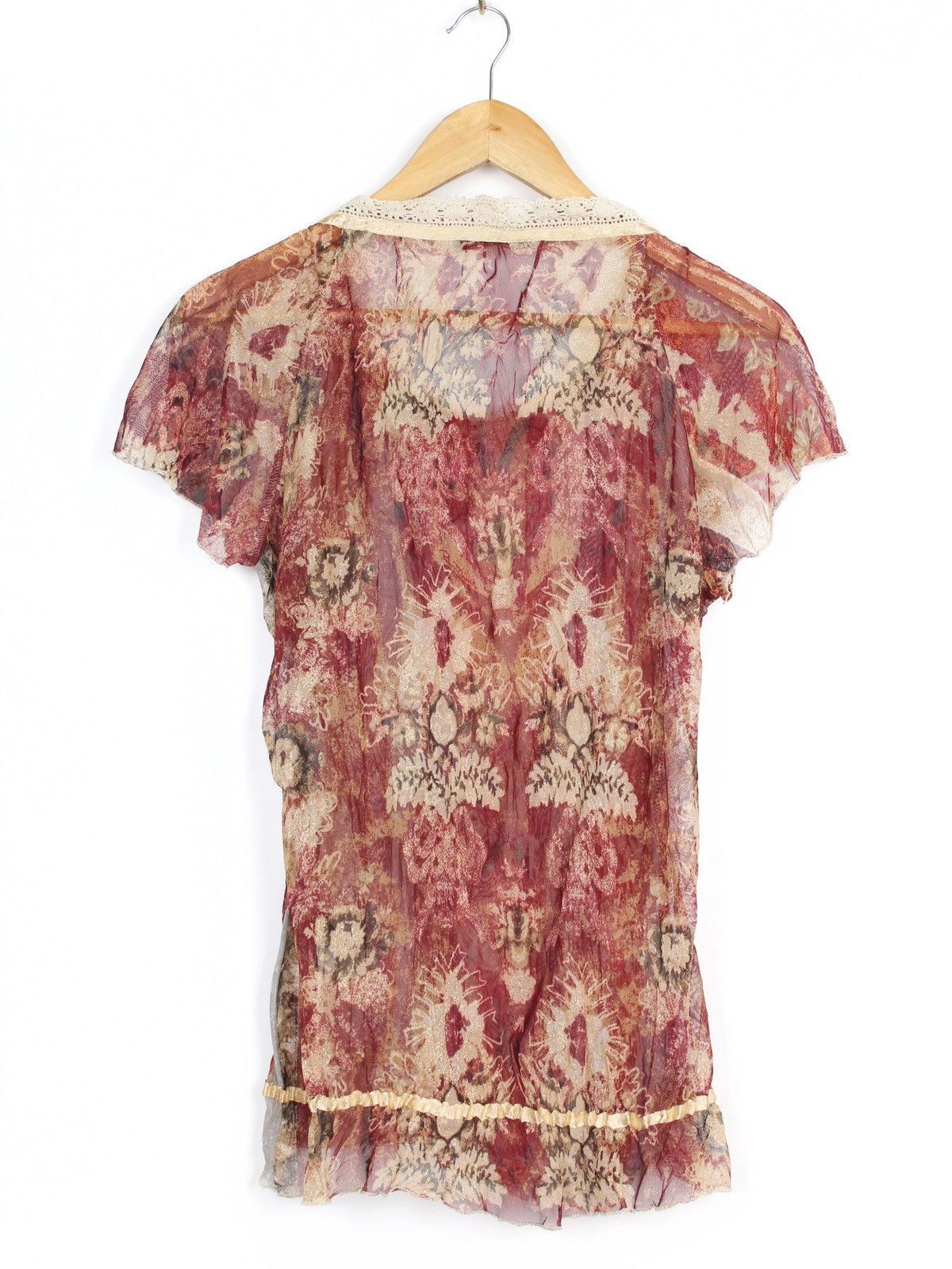 Roberto Cavalli Roberto Cavalli 2006 Women’s Mesh Multicolor T-shirt Top Size XL / US 12-14 / IT 48-50 - 4 Thumbnail