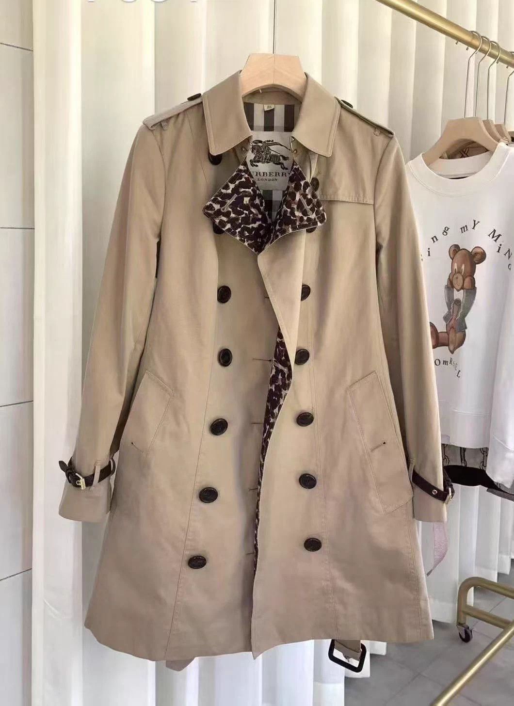 Burberry Lapel Trench Coat UK8