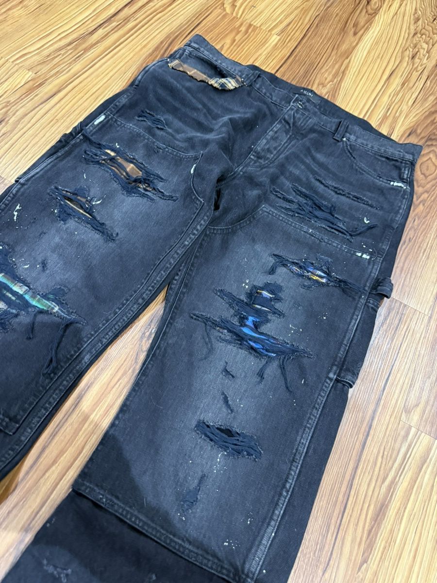Amiri Sample AMIRI Carpenter Repaired Baggy Jeans Adjustable Cuffs Size US 36 / EU 52 - 2 Thumbnail