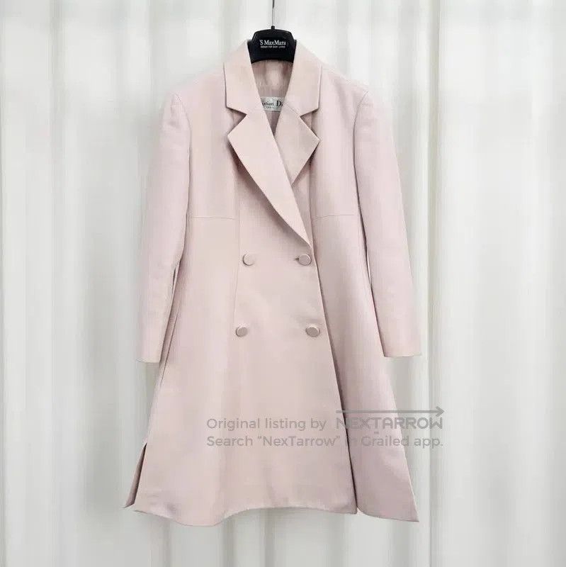 Dior Dior Pink Cotton Blend Long Coat for Women . Size XS / US 0-2 / IT 36-38 - 1 Thumbnail