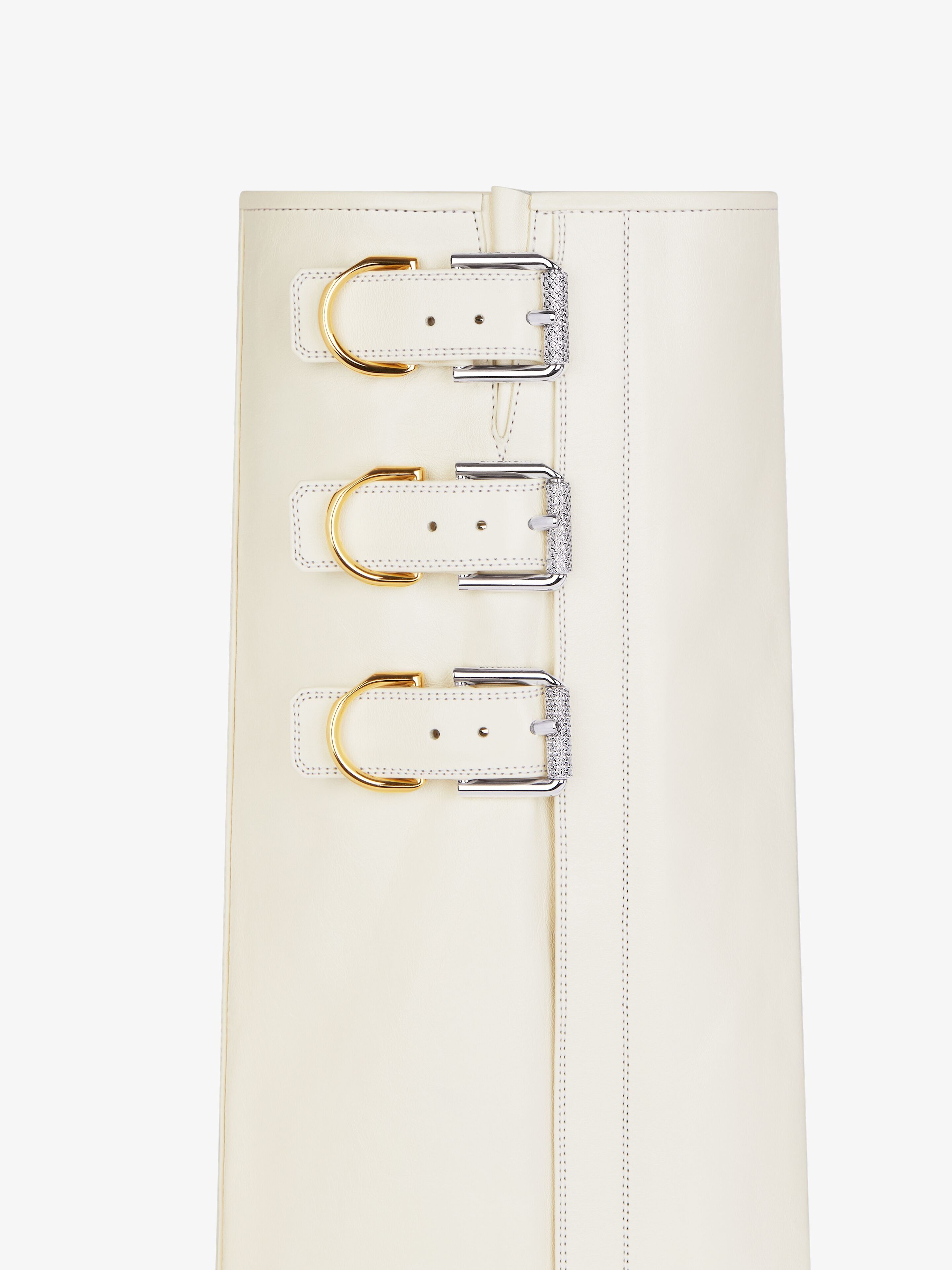 Givenchy oc11z0725 Shark Lock Boots in Ivory Size US 7.5 / IT 37.5 - 5 Thumbnail