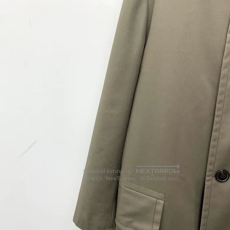 Hermes Hermes Brownish green cotton collar single-breasted long-s Size US M / EU 48-50 / 2 - 4 Thumbnail