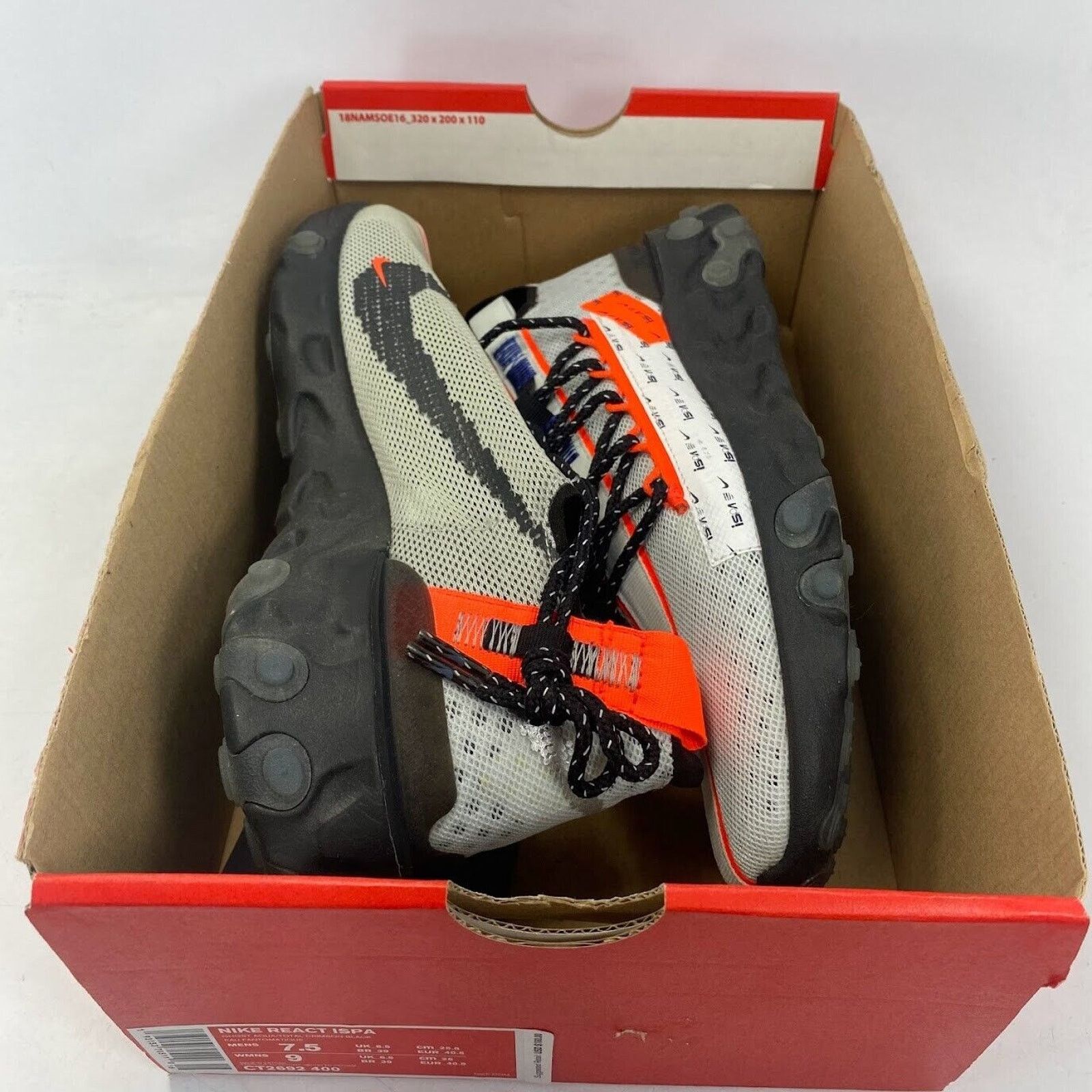 Nike Nike React ISPA Ghost Aqua CT2692-400 NEW NO LID Size US 7.5 / EU 40-41 - 9 Thumbnail