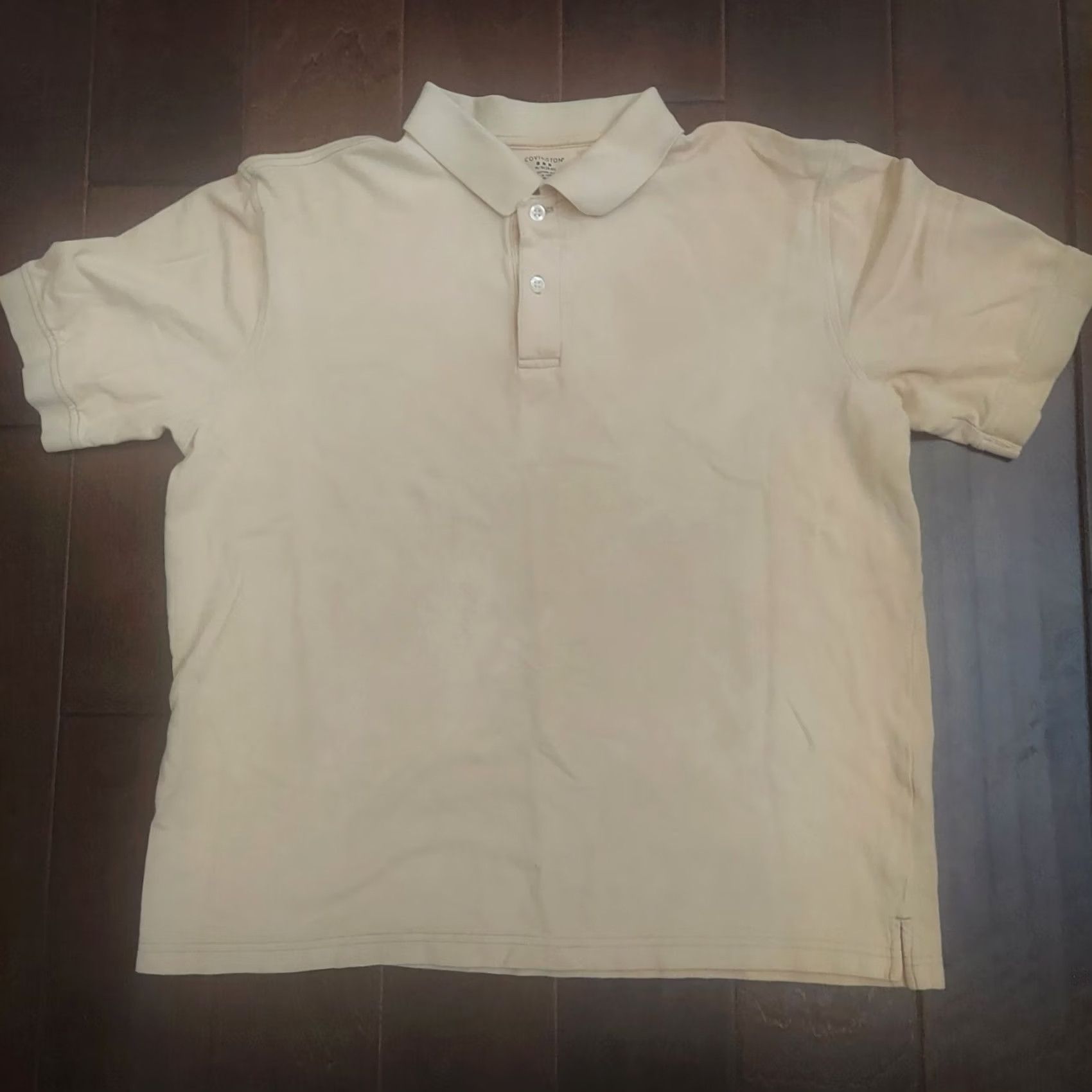 Vintage Covington Polo Shirt Men Beige Short Sleeve - Size M - Regular Fit Size US M / EU 48-50 / 2 - 2 Thumbnail