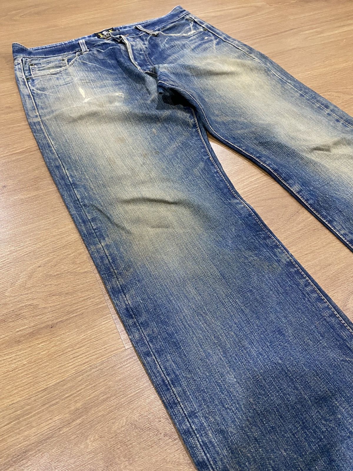 Japanese Brand Black Flame Aging Wash Selvedge Denim Made Japan Size US 30 / EU 46 - 4 Thumbnail