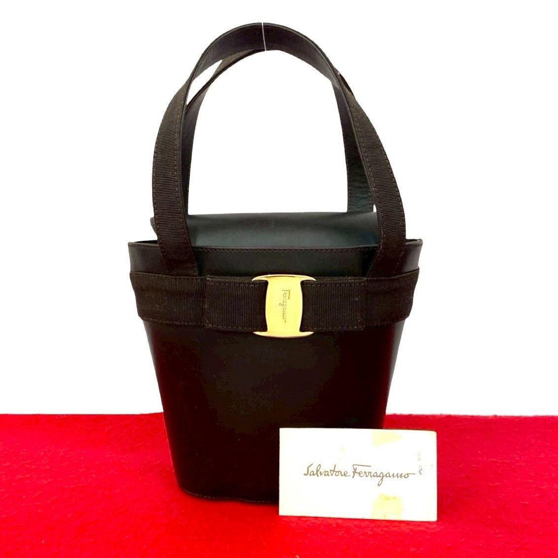 Salvatore Ferragamo Salvatore Ferragamo Vara Ribbon Leather Handbag Leather Handbag DUTY FREE for USA