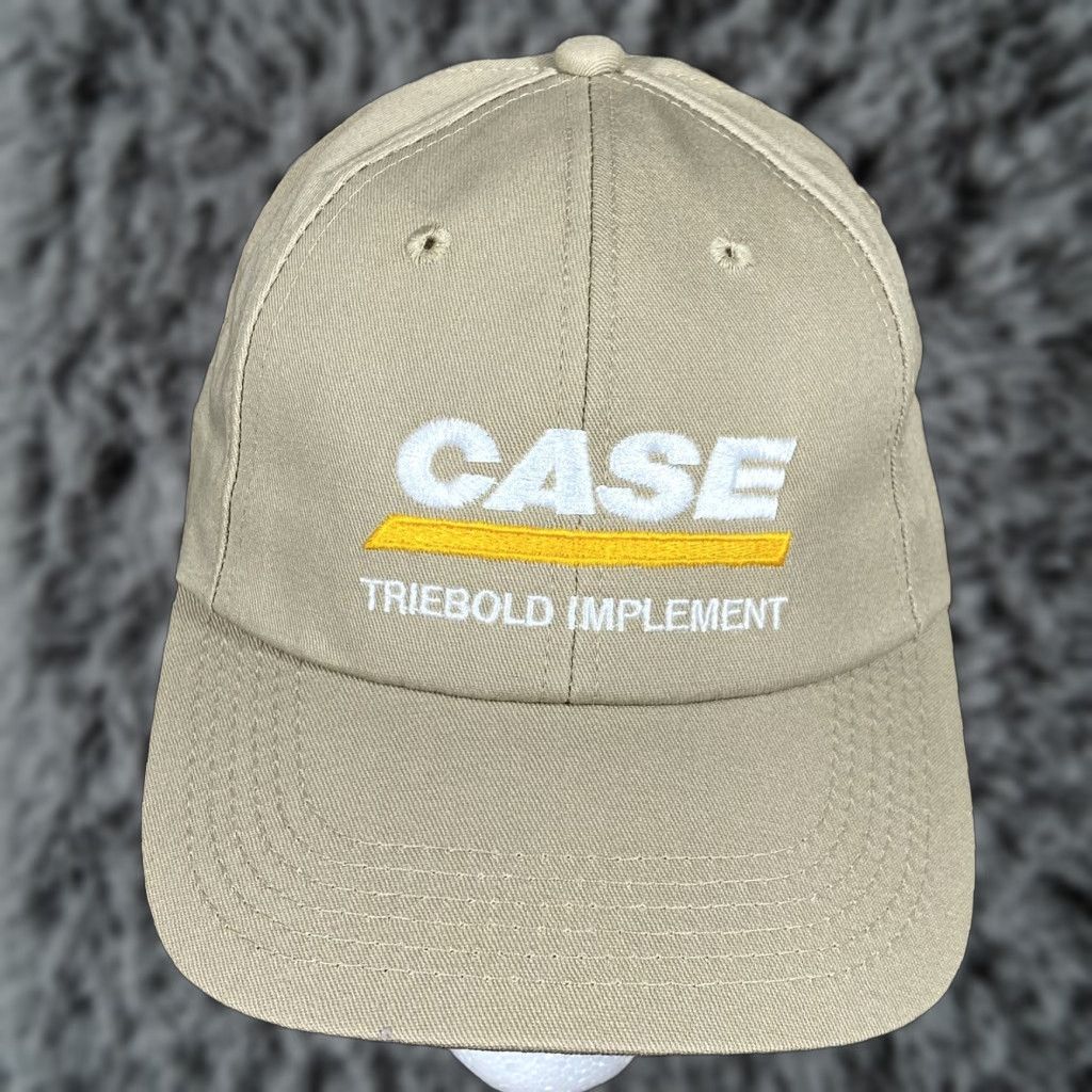 Vintage Legendary Hat Cap Beige Strap Back Adjustable Made In USA Baseball Cap Men Twill Cotton Logo Adjustable Rare Case Triebold Implement Cap Size ONE SIZE - 1 Thumbnail